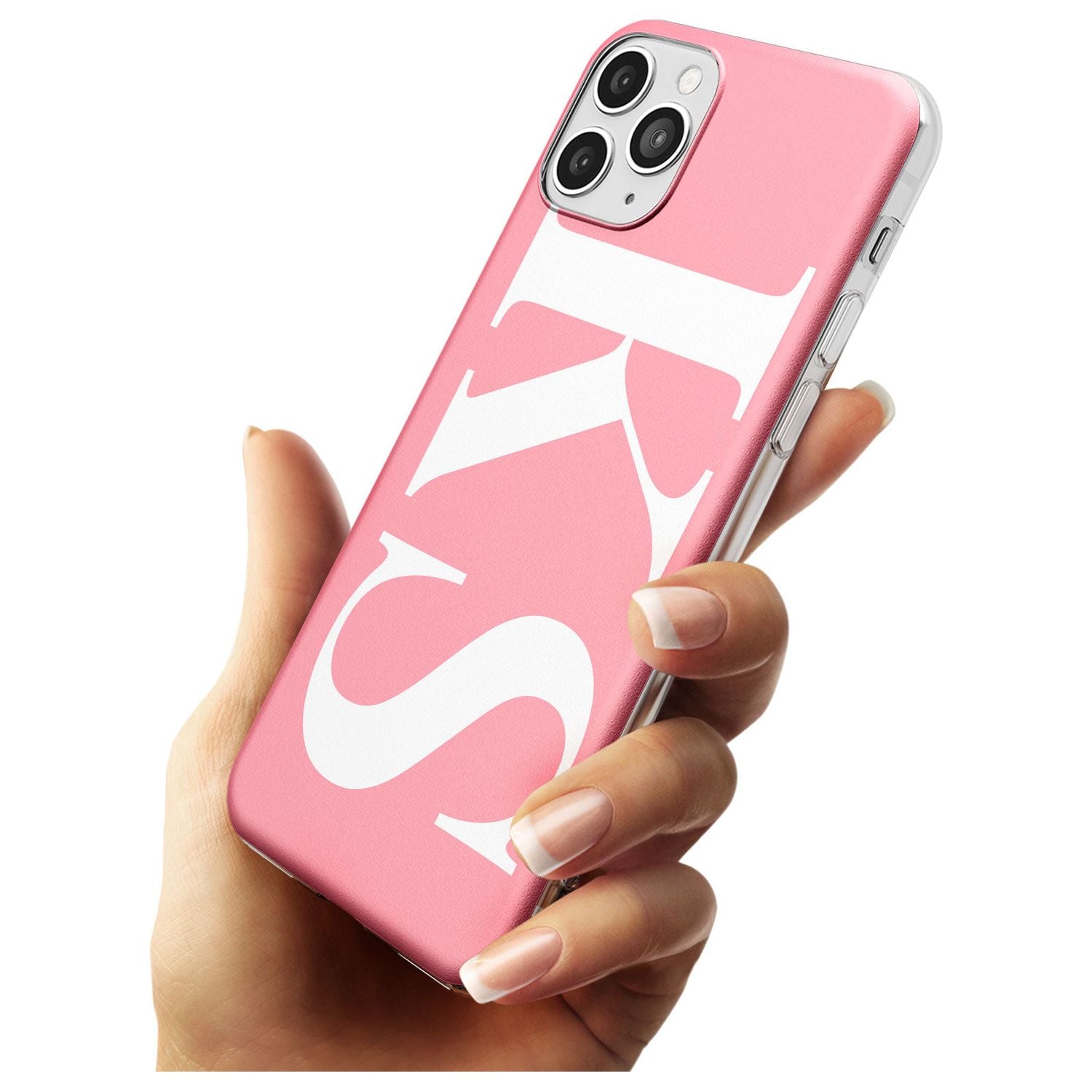 White & Pink Personalised Letters iPhone Case Custom Phone Case - Case Warehouse