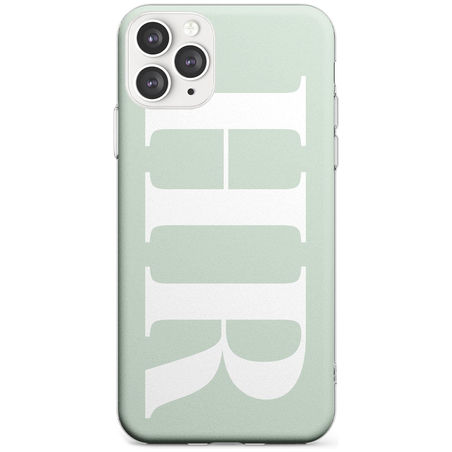 White & Seafoam Green Personalised iPhone Case Slim Case Custom Phone Case - Case Warehouse