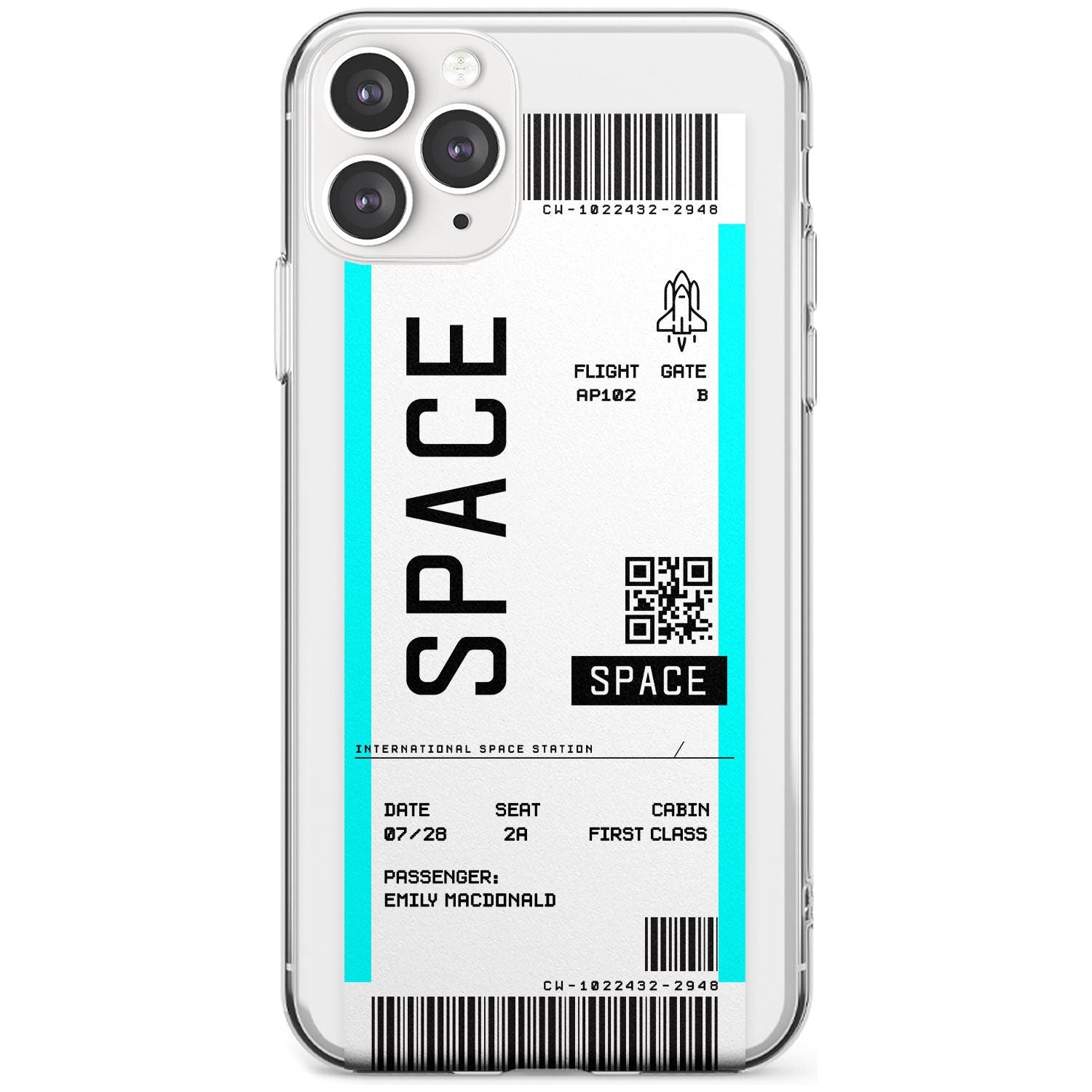 Space Custom Space Travel Ticket iPhone Case Slim Case Custom Phone Case - Case Warehouse