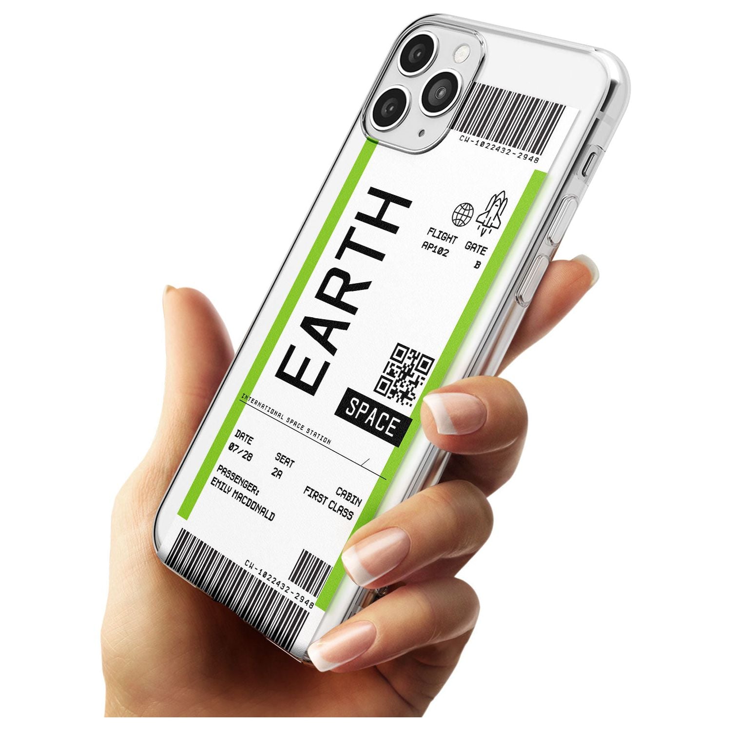 Earth Custom Space Travel Ticket iPhone Case Custom Phone Case - Case Warehouse