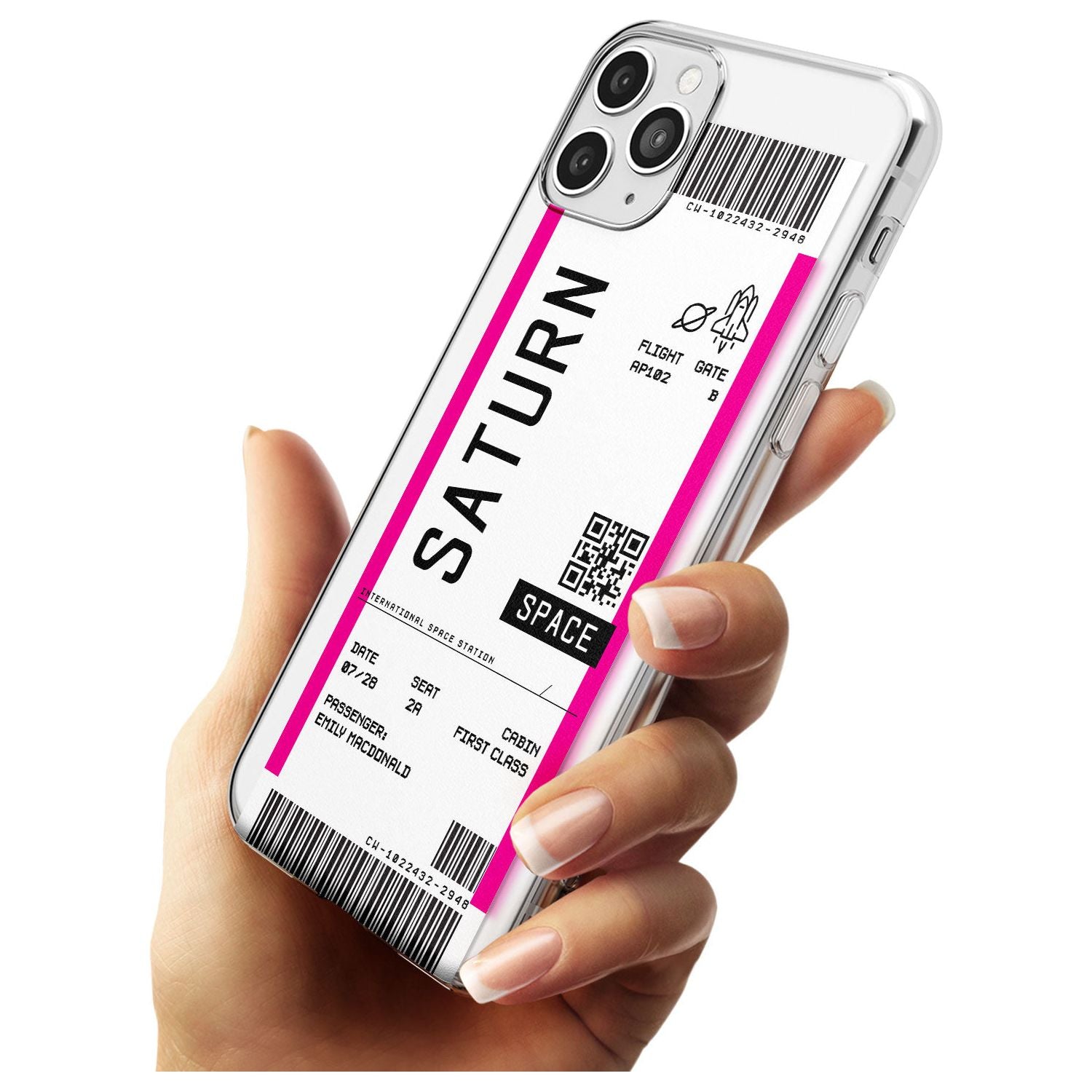 Saturn Custom Space Travel Ticket iPhone Case Custom Phone Case - Case Warehouse