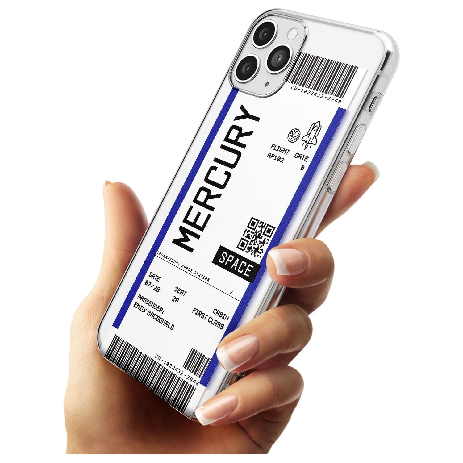 Mercury Custom Space Travel Ticket iPhone Case Custom Phone Case - Case Warehouse