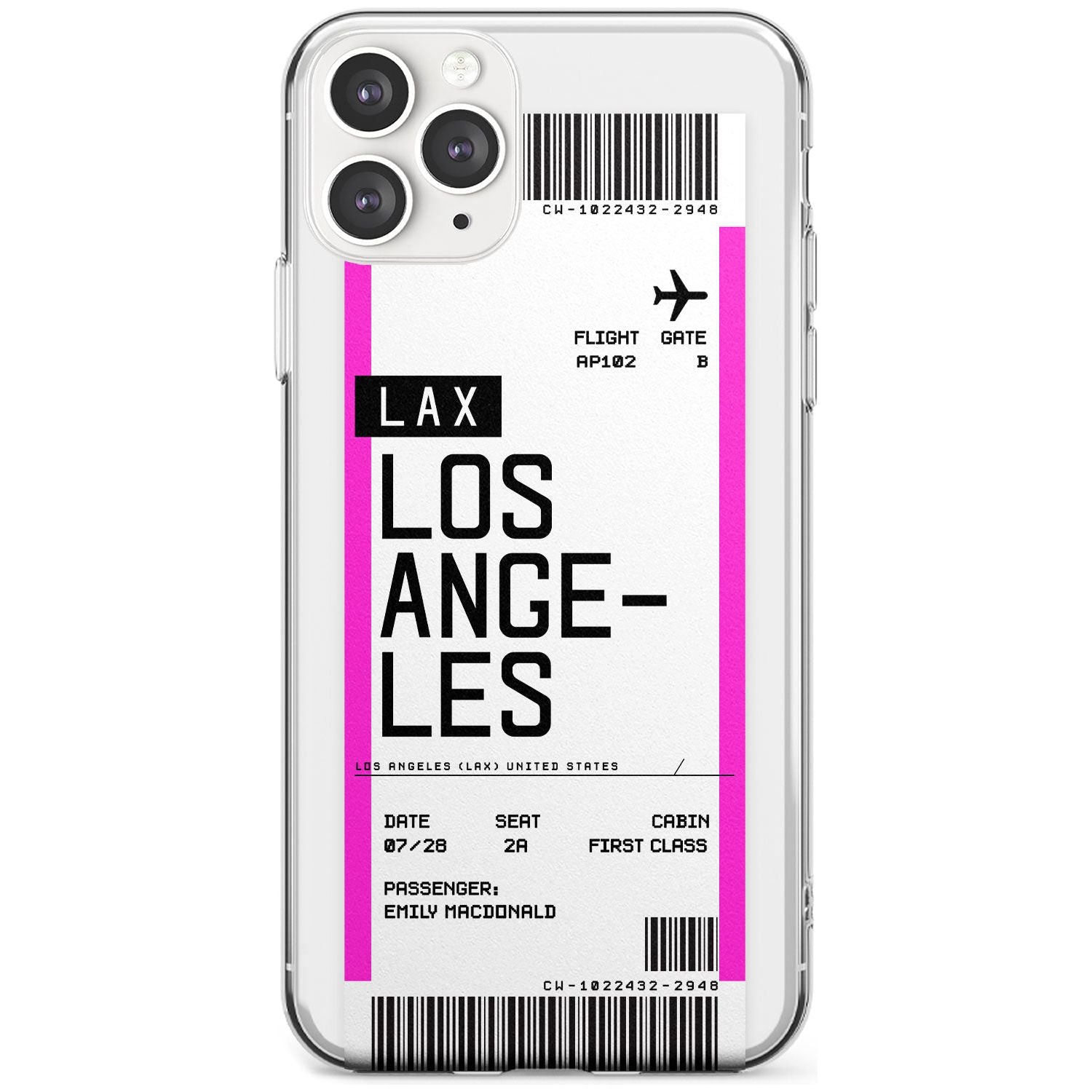 Los Angeles Boarding Pass iPhone Case Slim Case Custom Phone Case - Case Warehouse