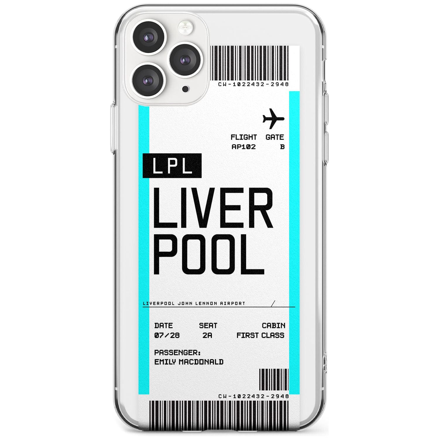 Liverpool Boarding Pass Slim Case Custom Phone Case - Case Warehouse