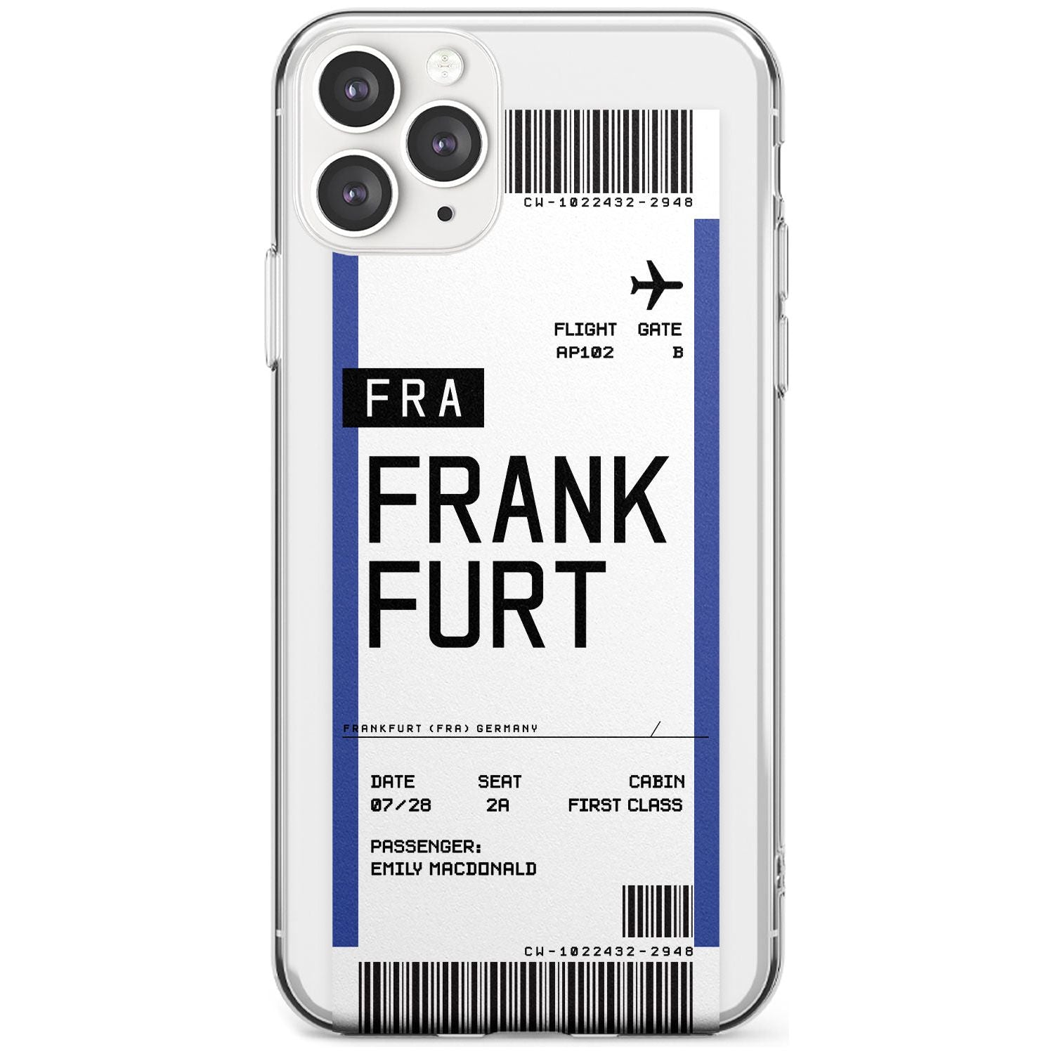 Frankfurt Boarding Pass iPhone Case Slim Case Custom Phone Case - Case Warehouse