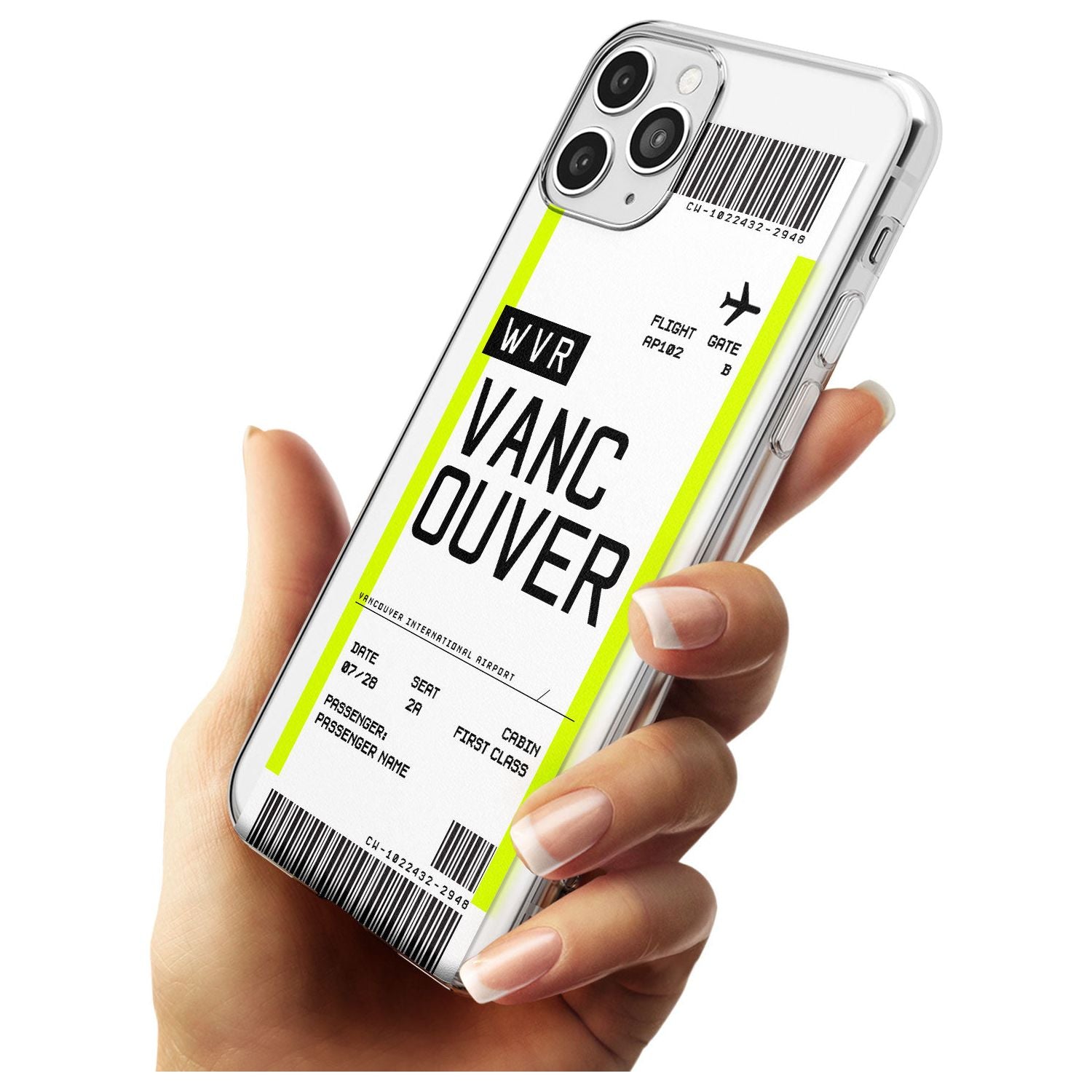 Vancouver Boarding Pass iPhone Case Custom Phone Case - Case Warehouse