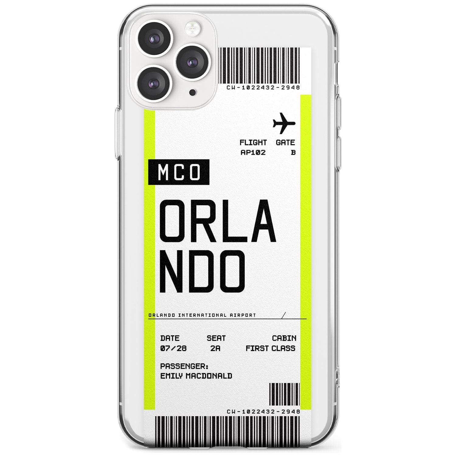 Orlando Boarding Pass iPhone Case Slim Case Custom Phone Case - Case Warehouse