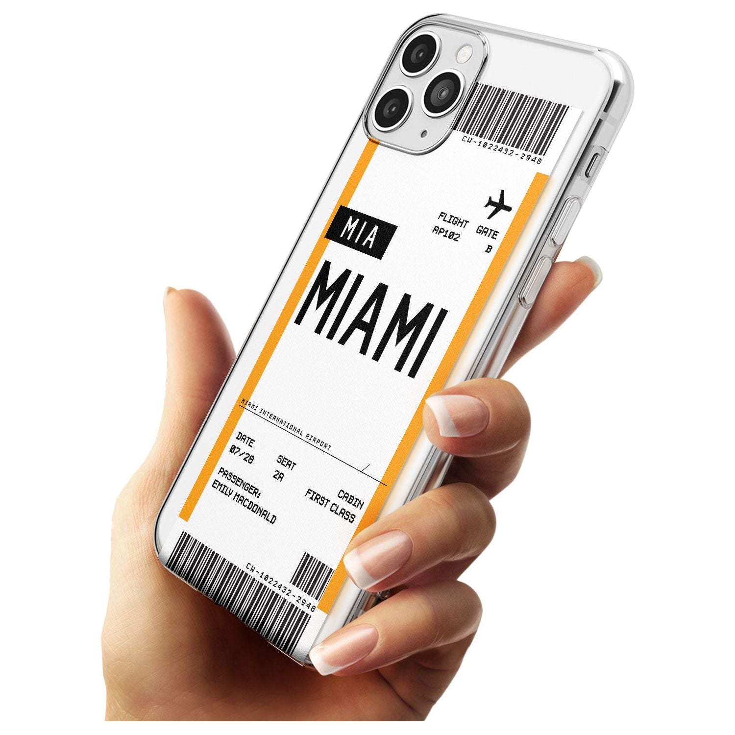 Miami Boarding Pass iPhone Case Custom Phone Case - Case Warehouse