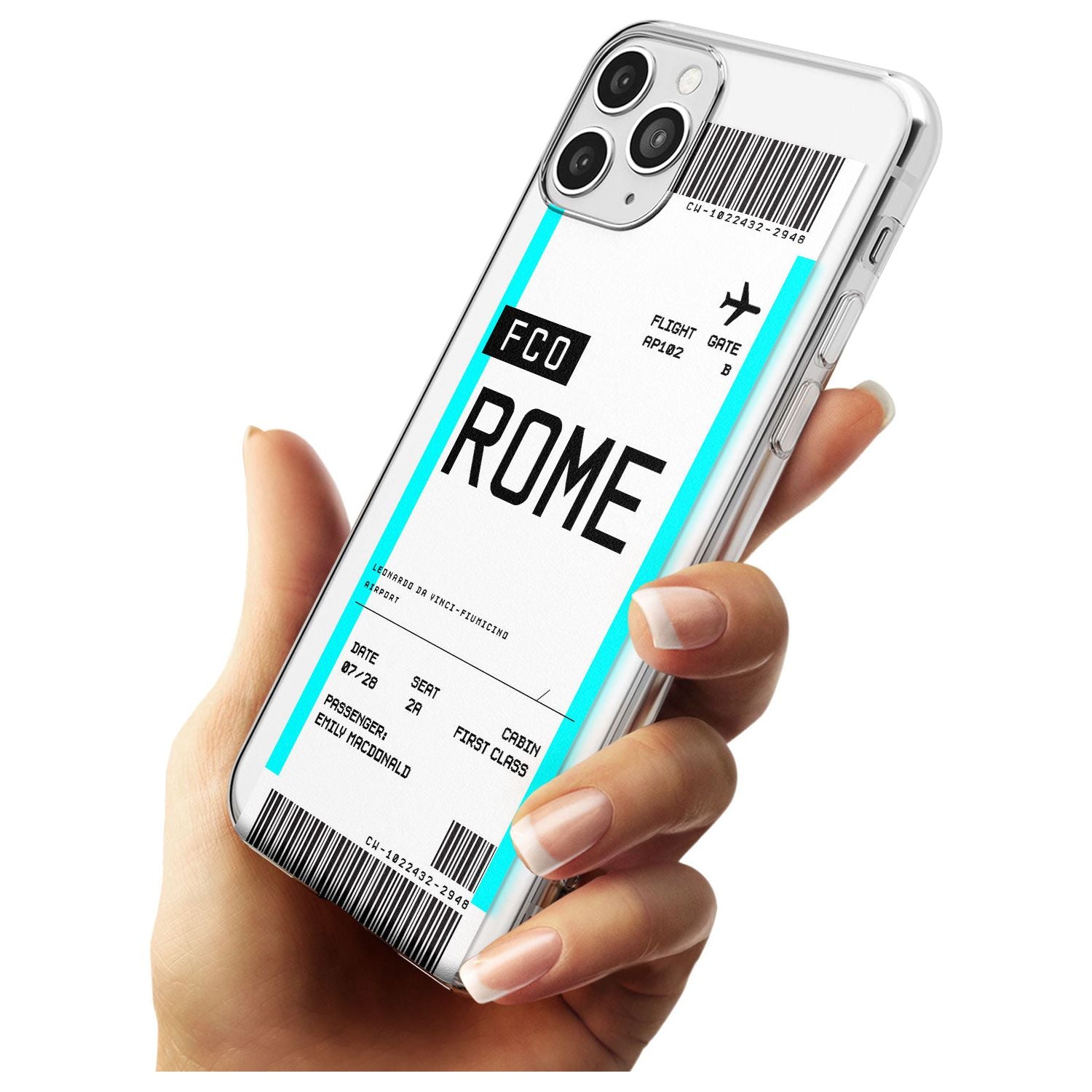 Rome Boarding Pass iPhone Case Custom Phone Case - Case Warehouse