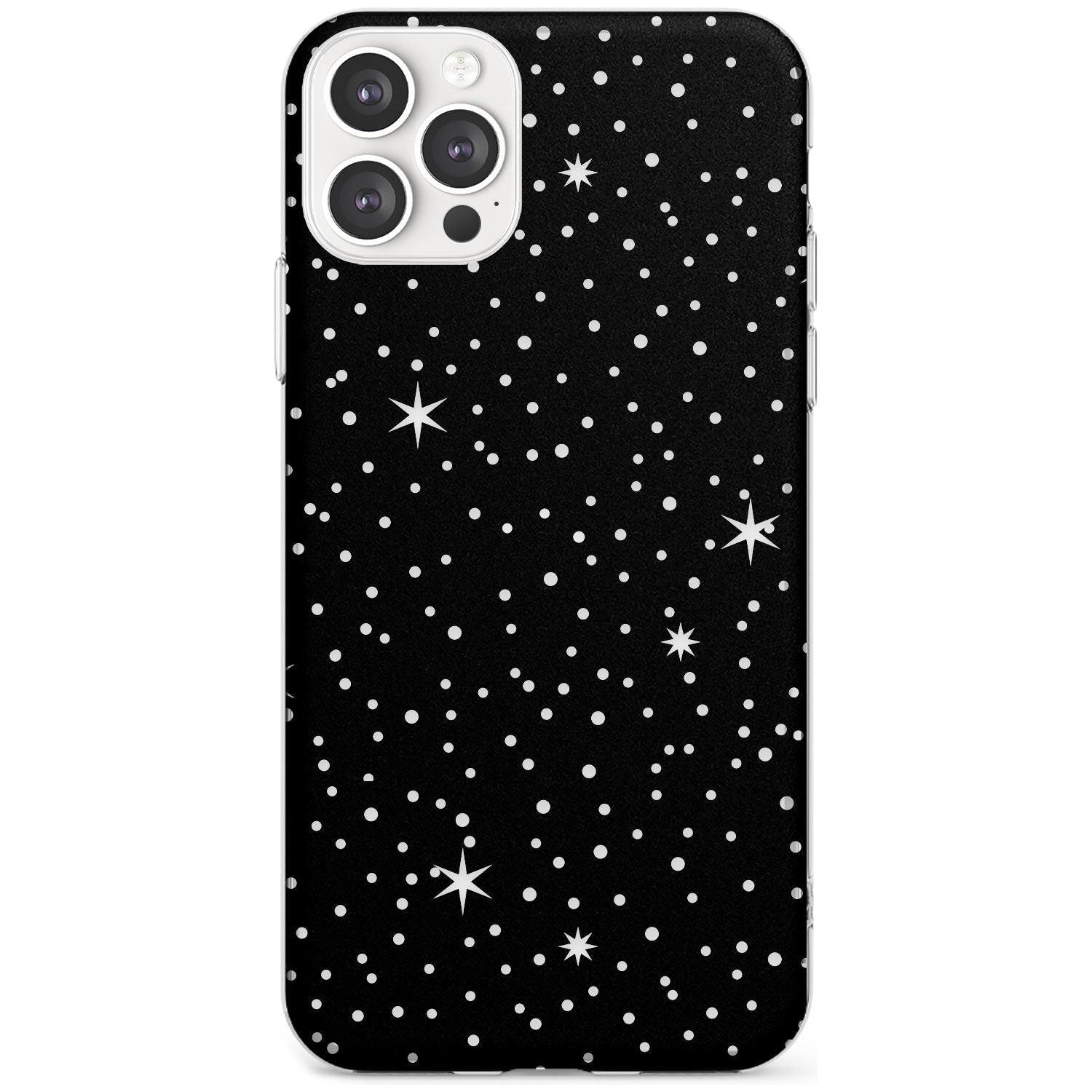 Celestial Cut-Out Stars Phone Case iPhone 11 Pro Max / Clear Case,iPhone 11 Pro / Clear Case,iPhone 12 Pro Max / Clear Case,iPhone 12 Pro / Clear Case Blanc Space