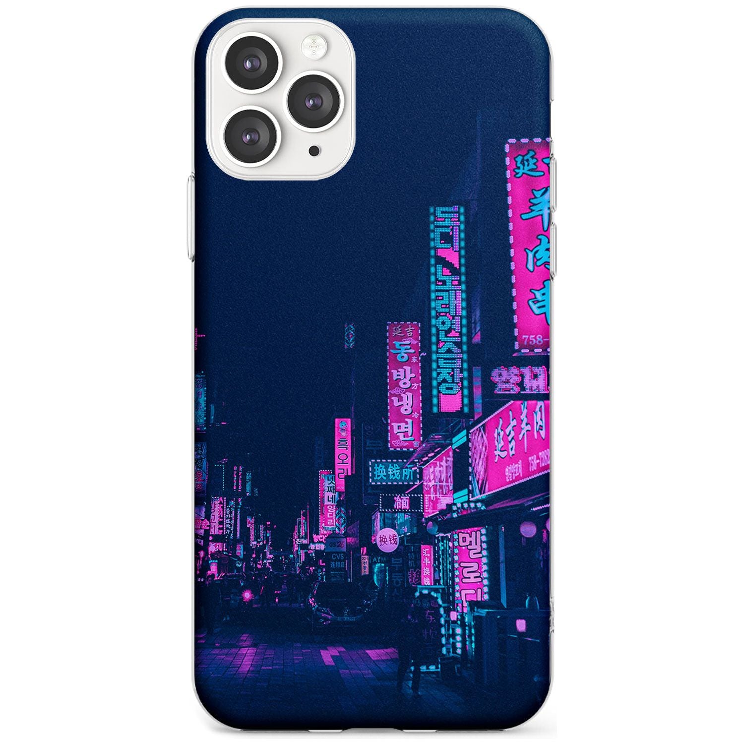 Pink & Turquoise - Neon Cities iPhone Case Slim Case Phone Case - Case Warehouse