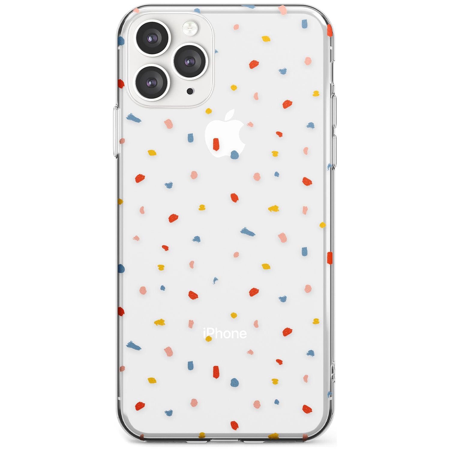 Small Confetti Print Clear iPhone Case Slim Case Phone Case - Case Warehouse