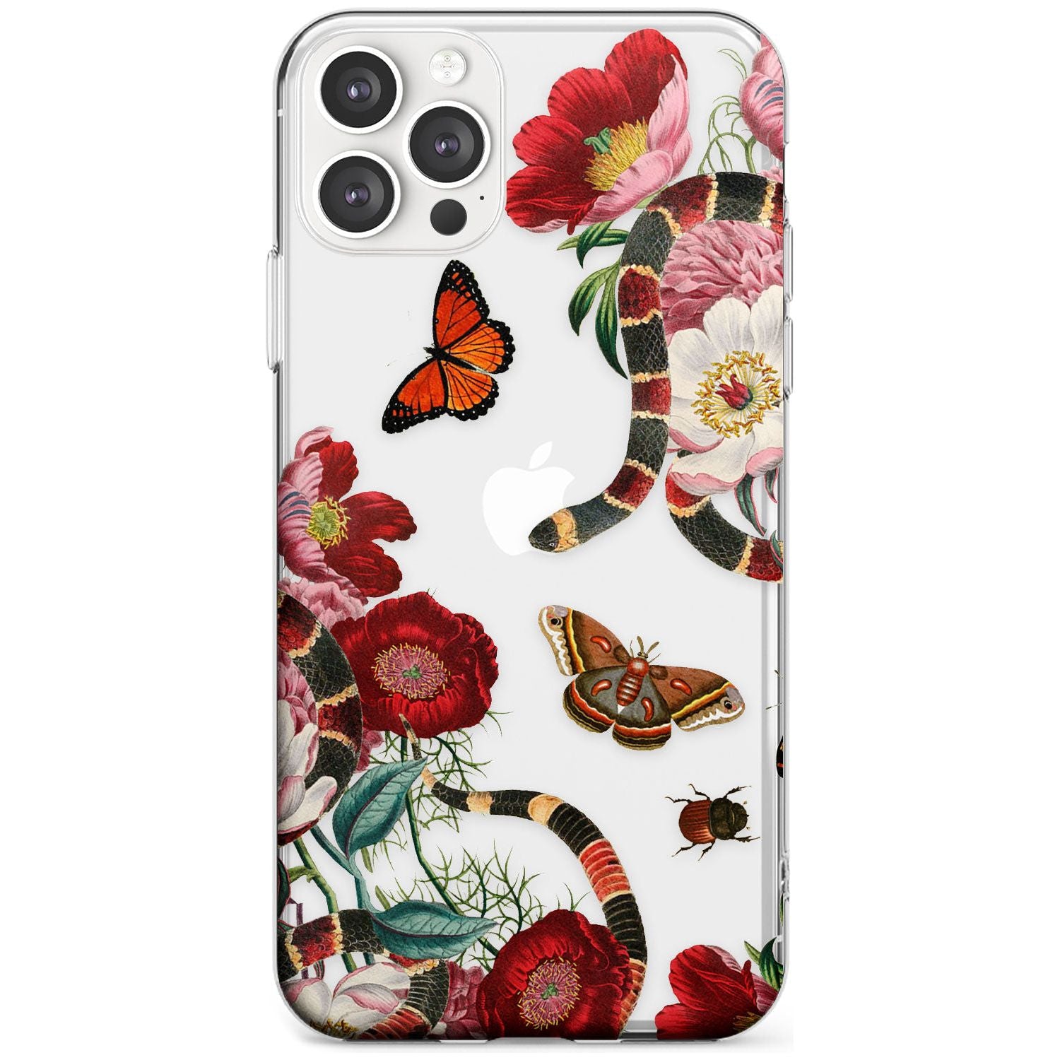 Botanical Snake Black Impact Phone Case for iPhone 11 Pro Max
