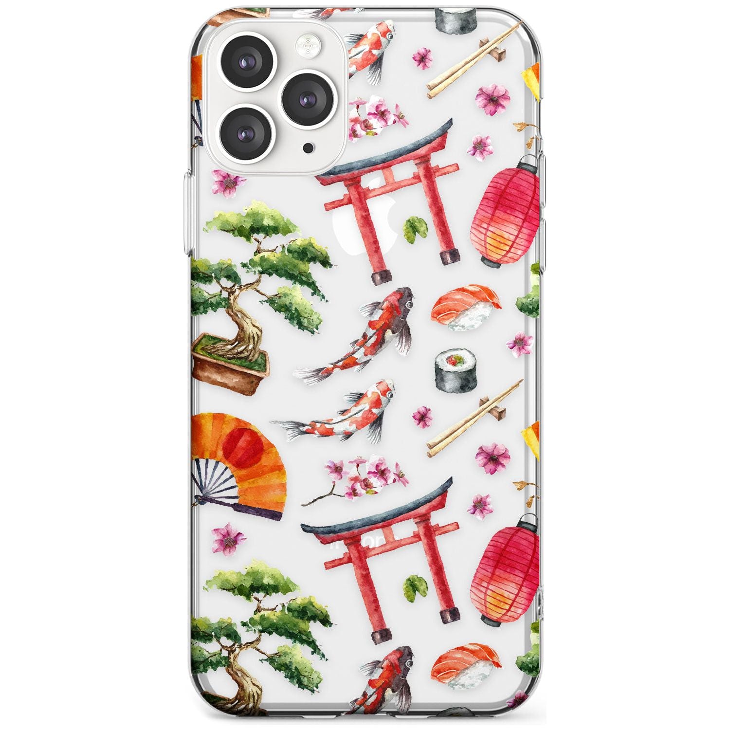 Mixed Japanese Watercolour Pattern iPhone Case Slim Case Phone Case - Case Warehouse