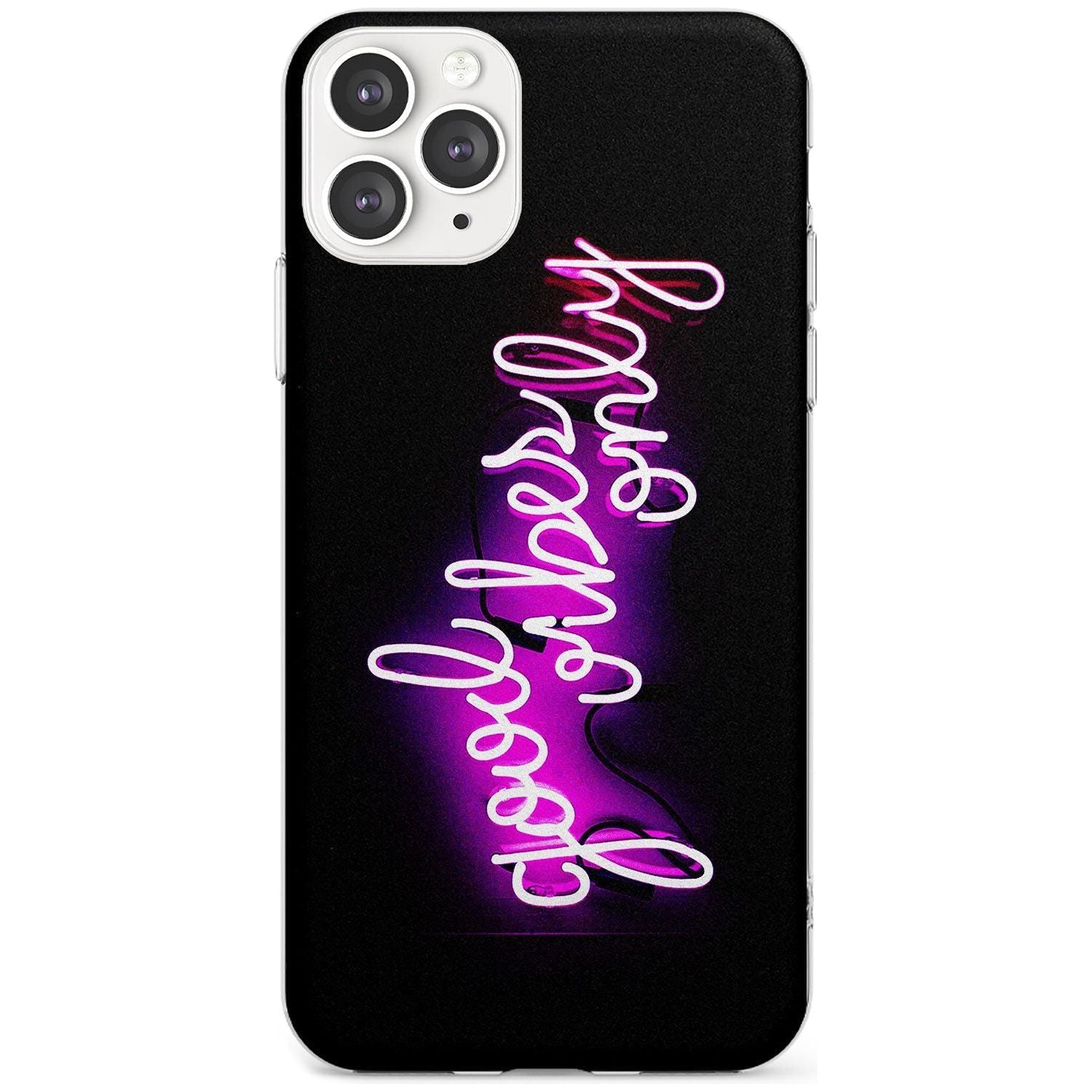 Good Vibes Only Pink Neon iPhone Case Slim Case Phone Case - Case Warehouse