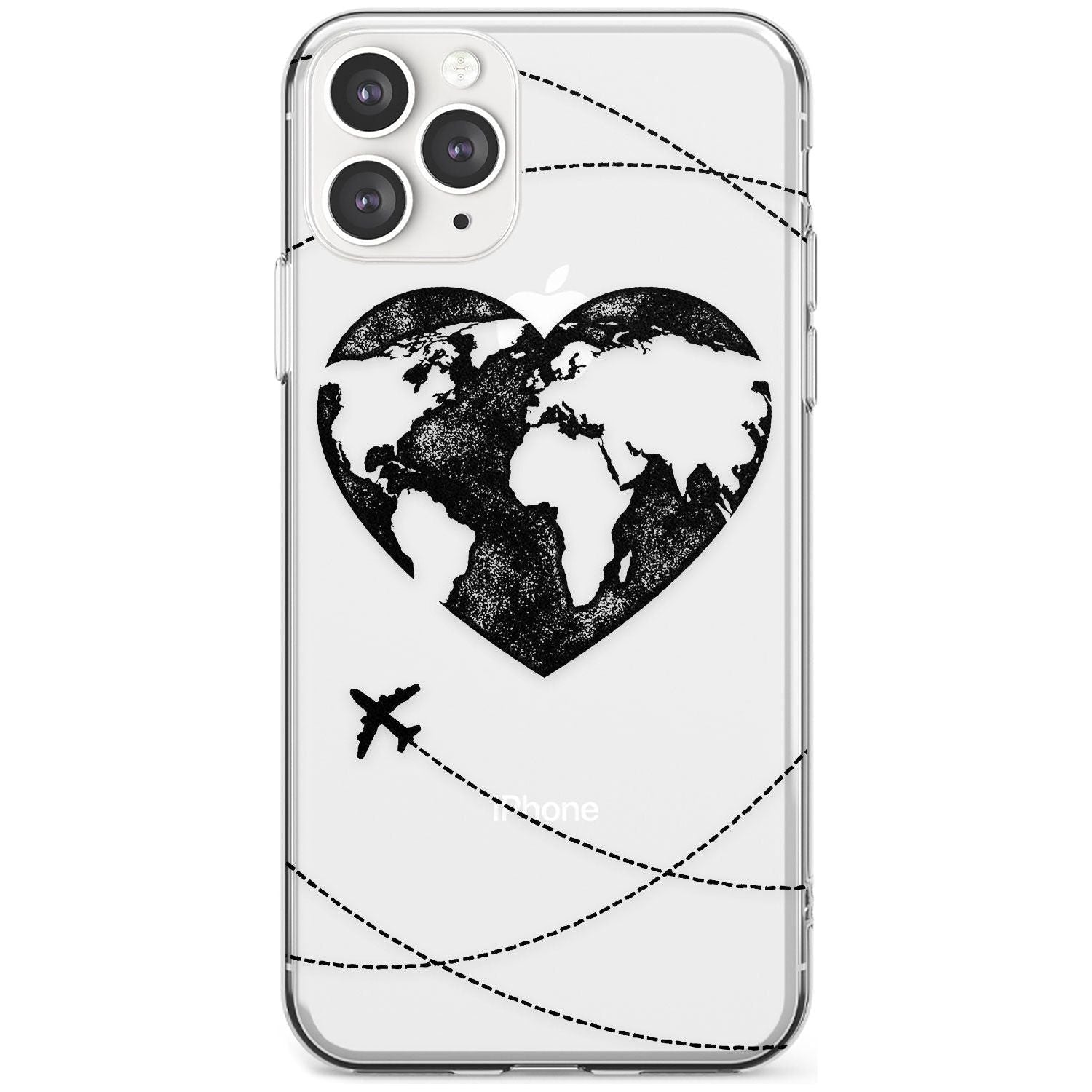 Globe Heart iPhone Case Slim Case Phone Case - Case Warehouse