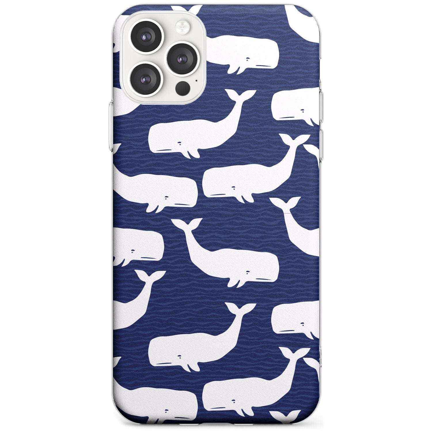 Cute Whales Black Impact Phone Case for iPhone 11 Pro Max