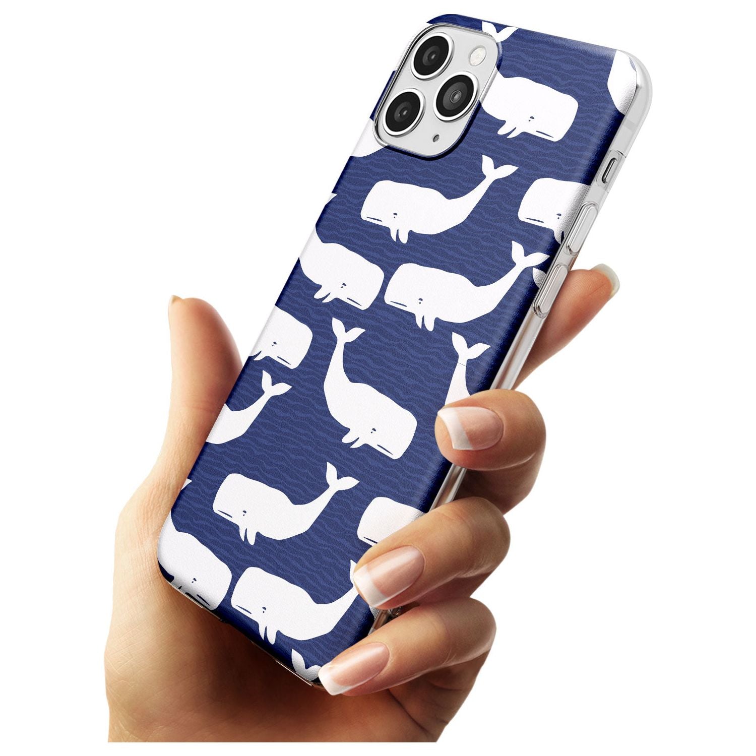 Cute Whales Black Impact Phone Case for iPhone 11 Pro Max