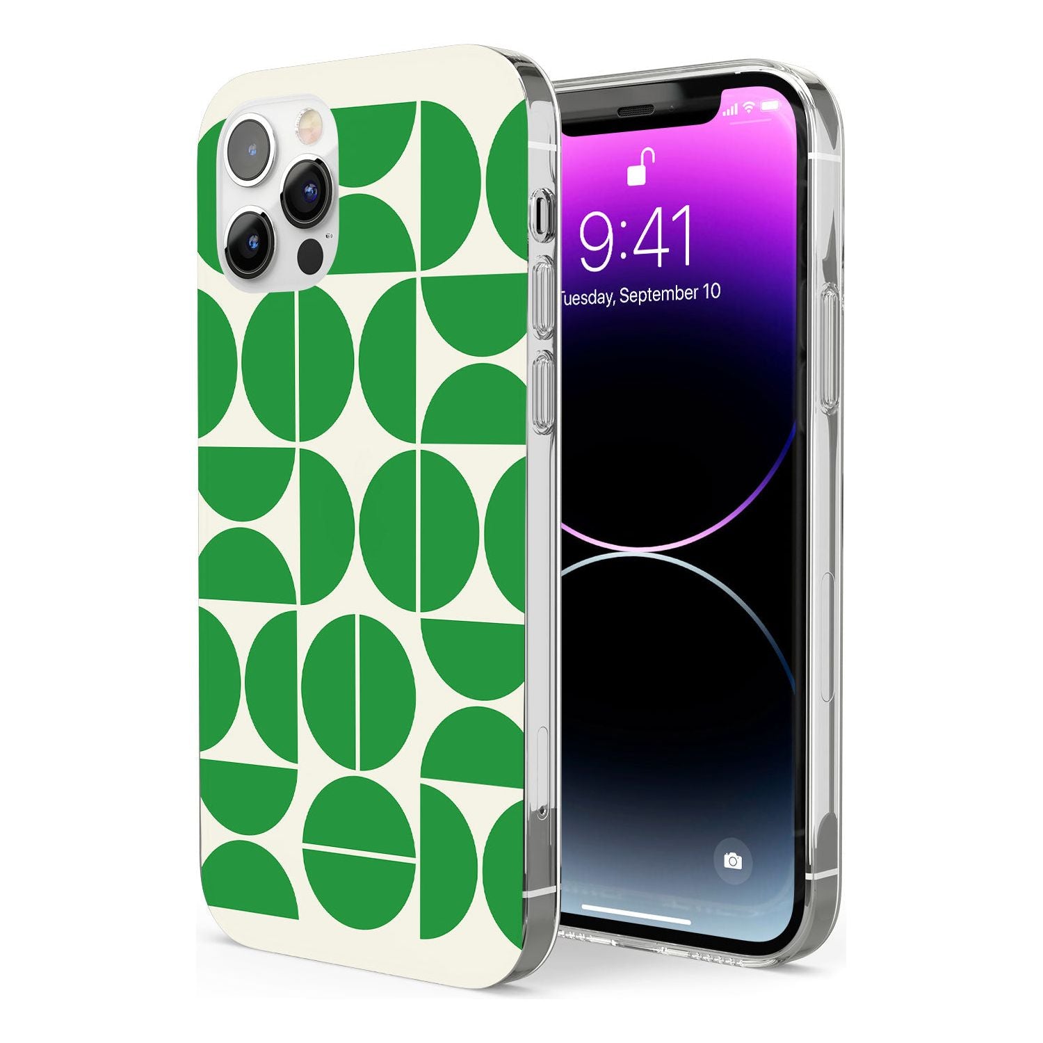 White Stars on Clear Phone Case for iPhone 12 Pro