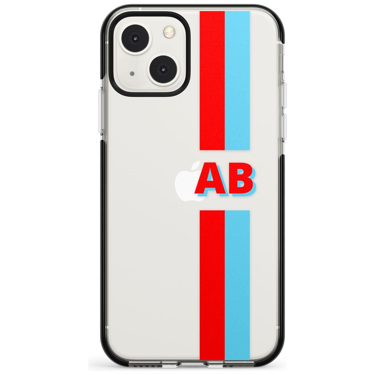 Personalised Clear Text 6B Custom Phone Case iPhone 13 Mini / Black Impact Case Blanc Space