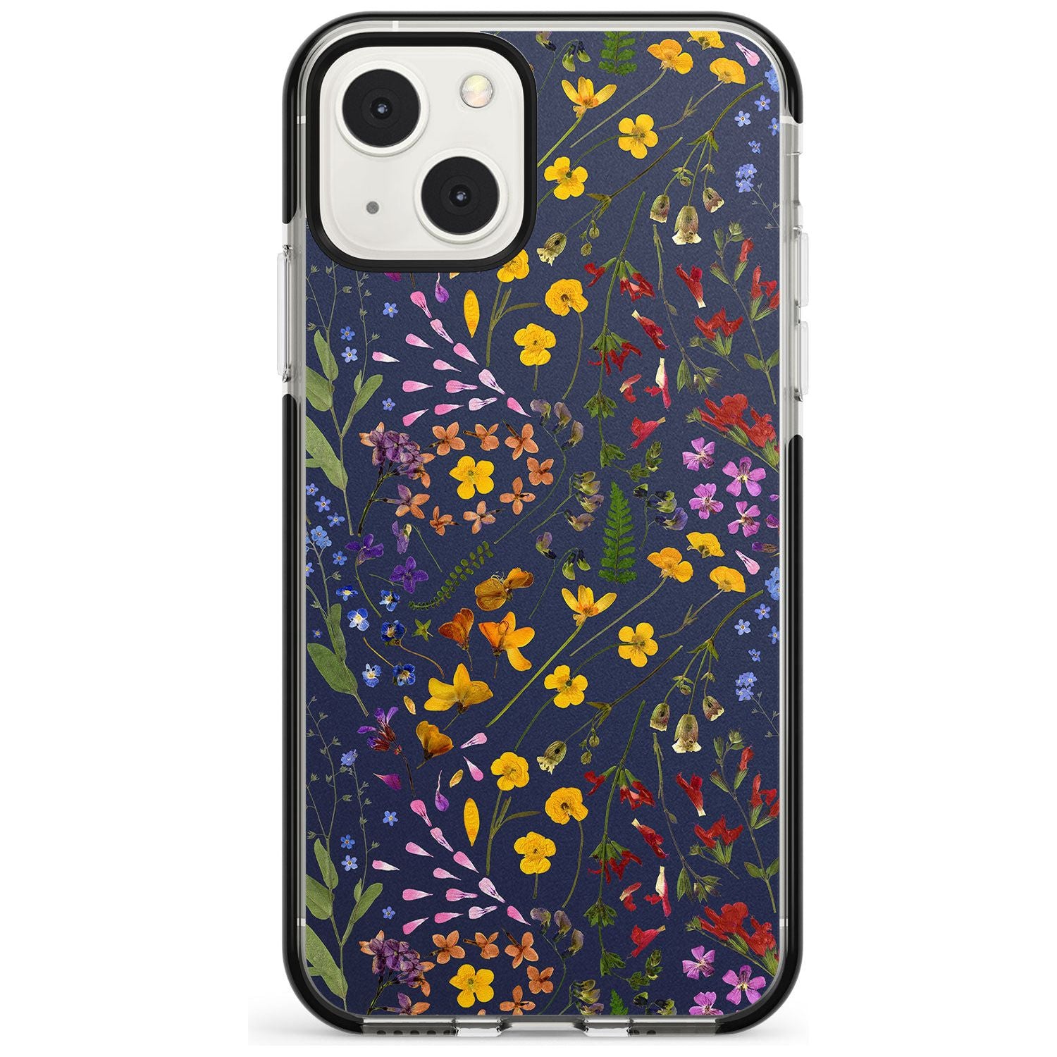 Wildflower Leaves Cluster Navy