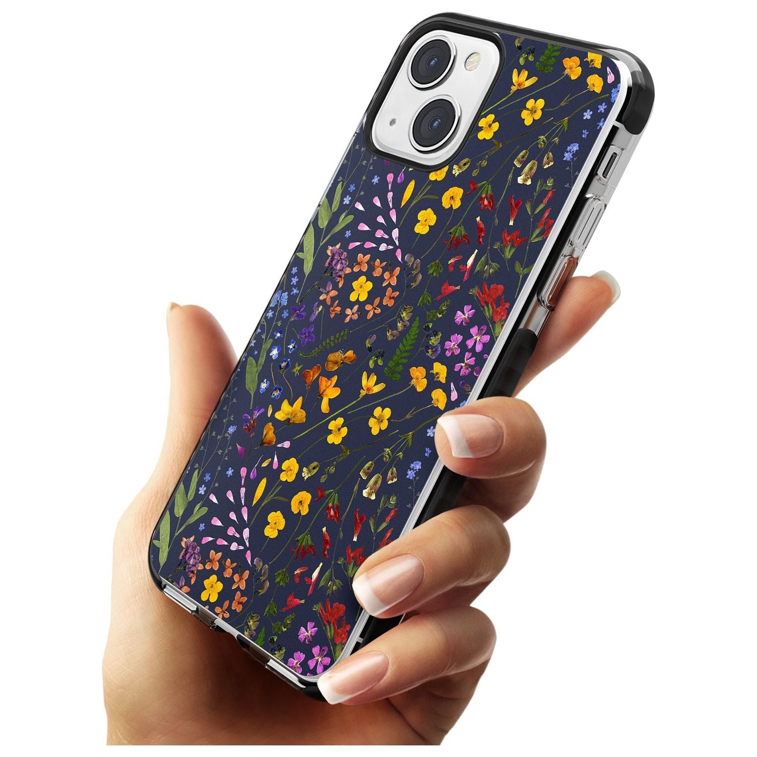 Wildflower Leaves Cluster Navy
