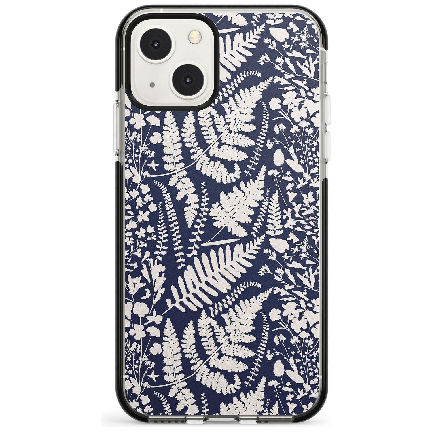 Wildflowers & Ferns On Navy