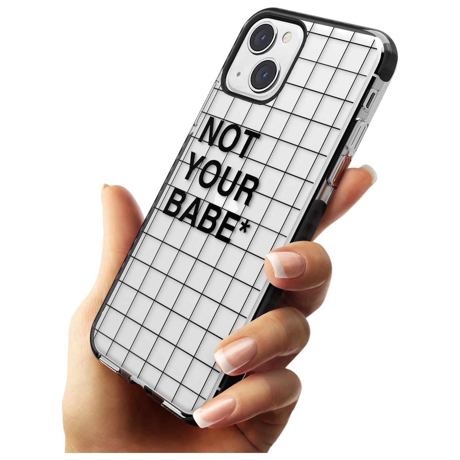 Grid Pattern Not Your Babe Phone Case iPhone 15 Pro Max / Black Impact Case,iPhone 15 Plus / Black Impact Case,iPhone 15 Pro / Black Impact Case,iPhone 15 / Black Impact Case,iPhone 15 Pro Max / Impact Case,iPhone 15 Plus / Impact Case,iPhone 15 Pro / Impact Case,iPhone 15 / Impact Case,iPhone 15 Pro Max / Magsafe Black Impact Case,iPhone 15 Plus / Magsafe Black Impact Case,iPhone 15 Pro / Magsafe Black Impact Case,iPhone 15 / Magsafe Black Impact Case,iPhone 14 Pro Max / Black Impact Case,iPhone 14 Plus /
