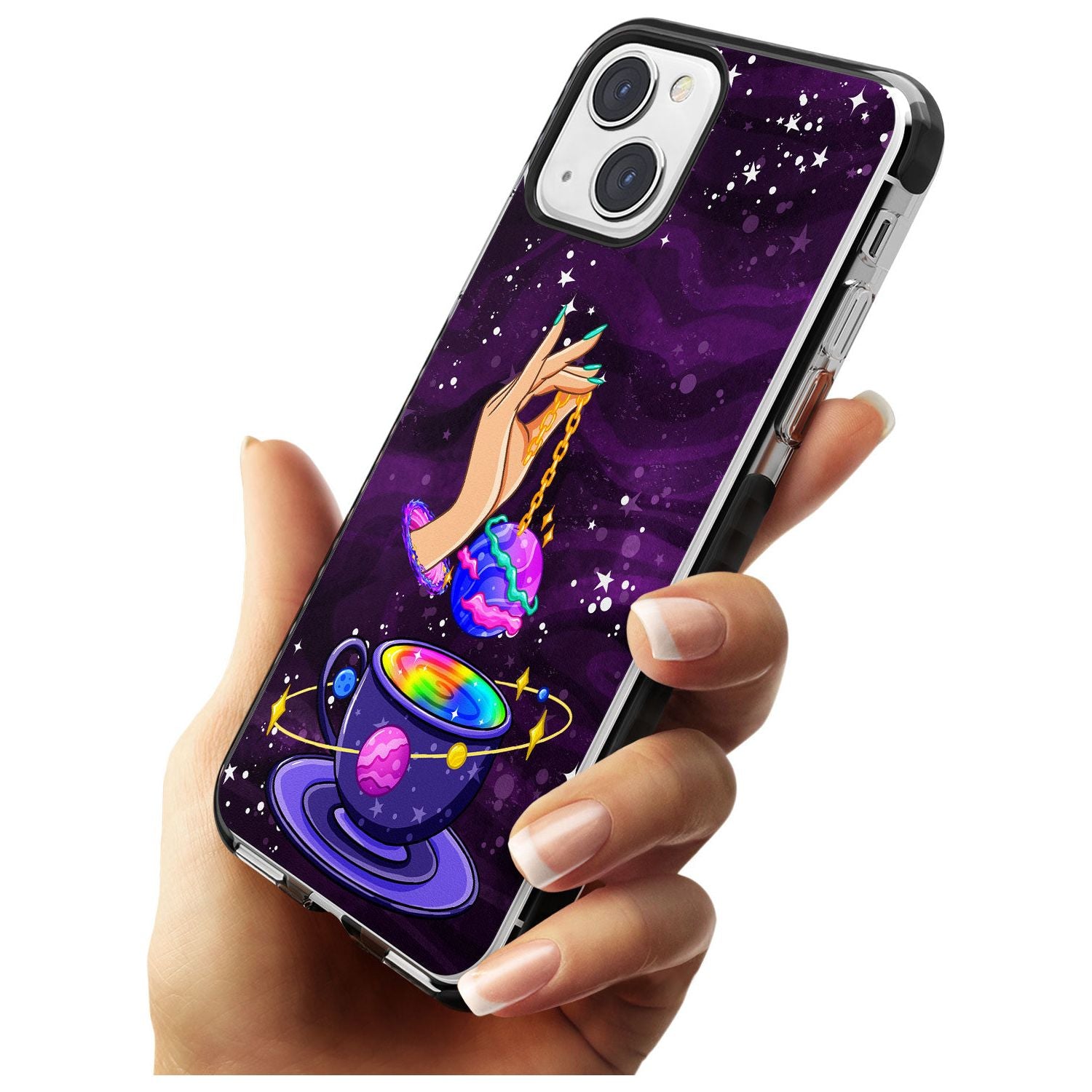 Space Tea Black Impact Phone Case for iPhone 13 & 13 Mini
