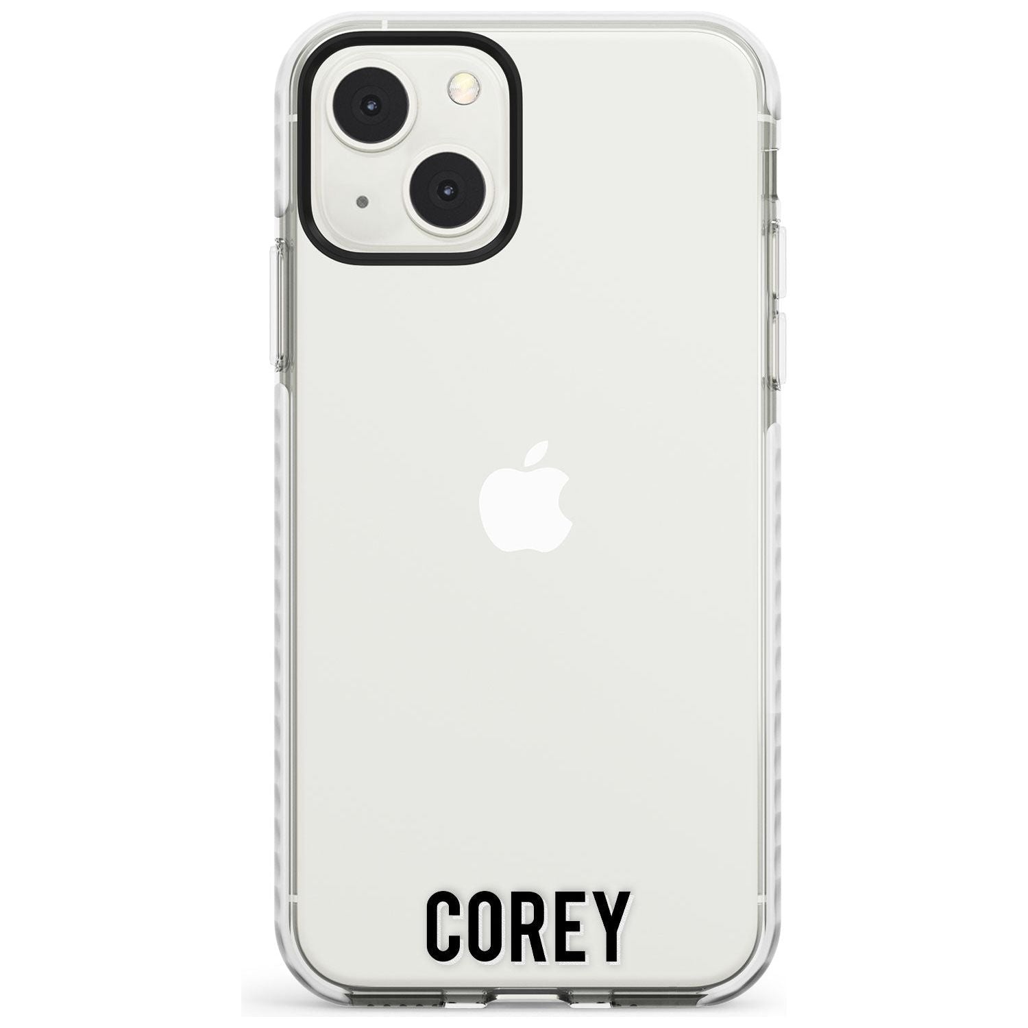 Personalised Clear Text 2A Custom Phone Case iPhone 13 Mini / Impact Case Blanc Space