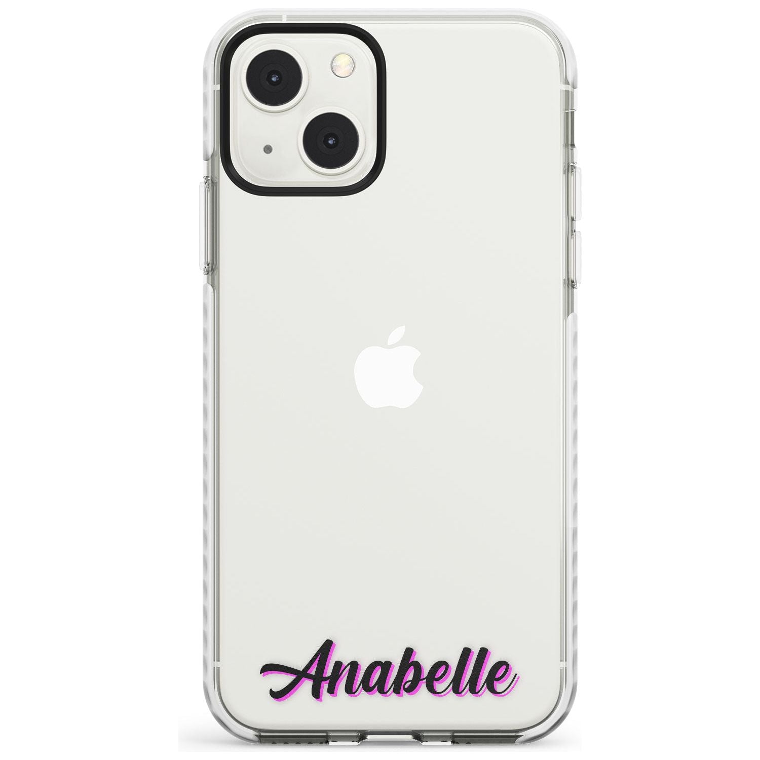 Personalised Clear Text 2B Custom Phone Case iPhone 13 Mini / Impact Case Blanc Space