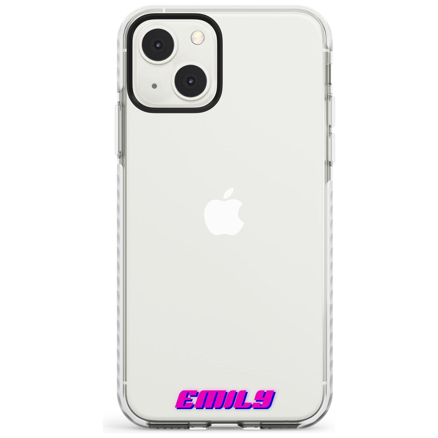 Personalised Clear Text 2C Custom Phone Case iPhone 13 Mini / Impact Case Blanc Space