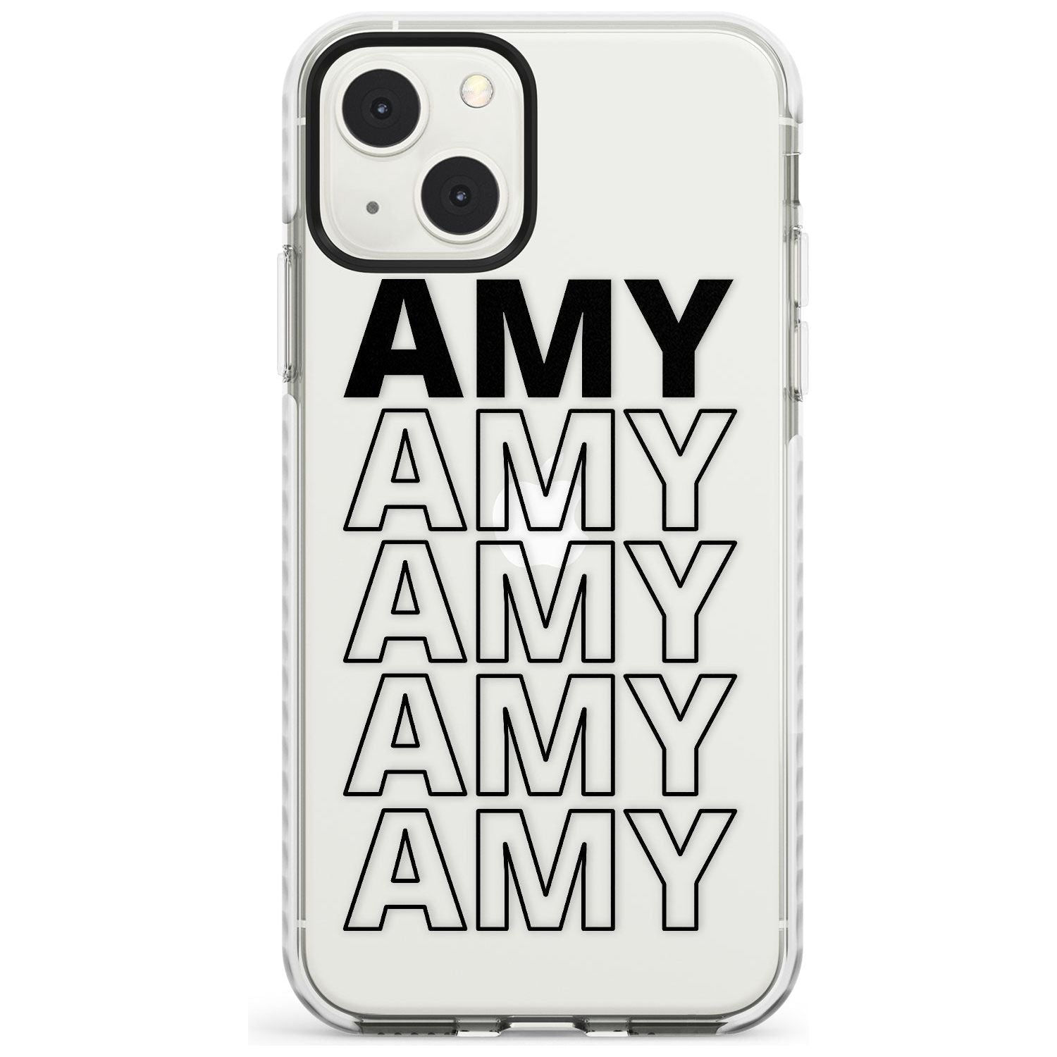 Personalised Clear Text 5A Custom Phone Case iPhone 13 Mini / Impact Case Blanc Space