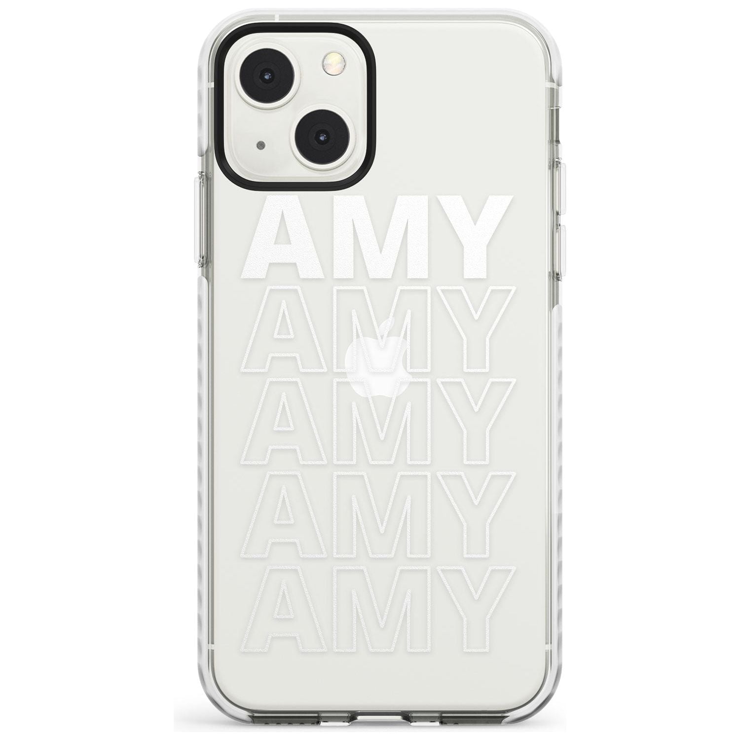 Personalised Clear Text 5C Custom Phone Case iPhone 13 Mini / Impact Case Blanc Space