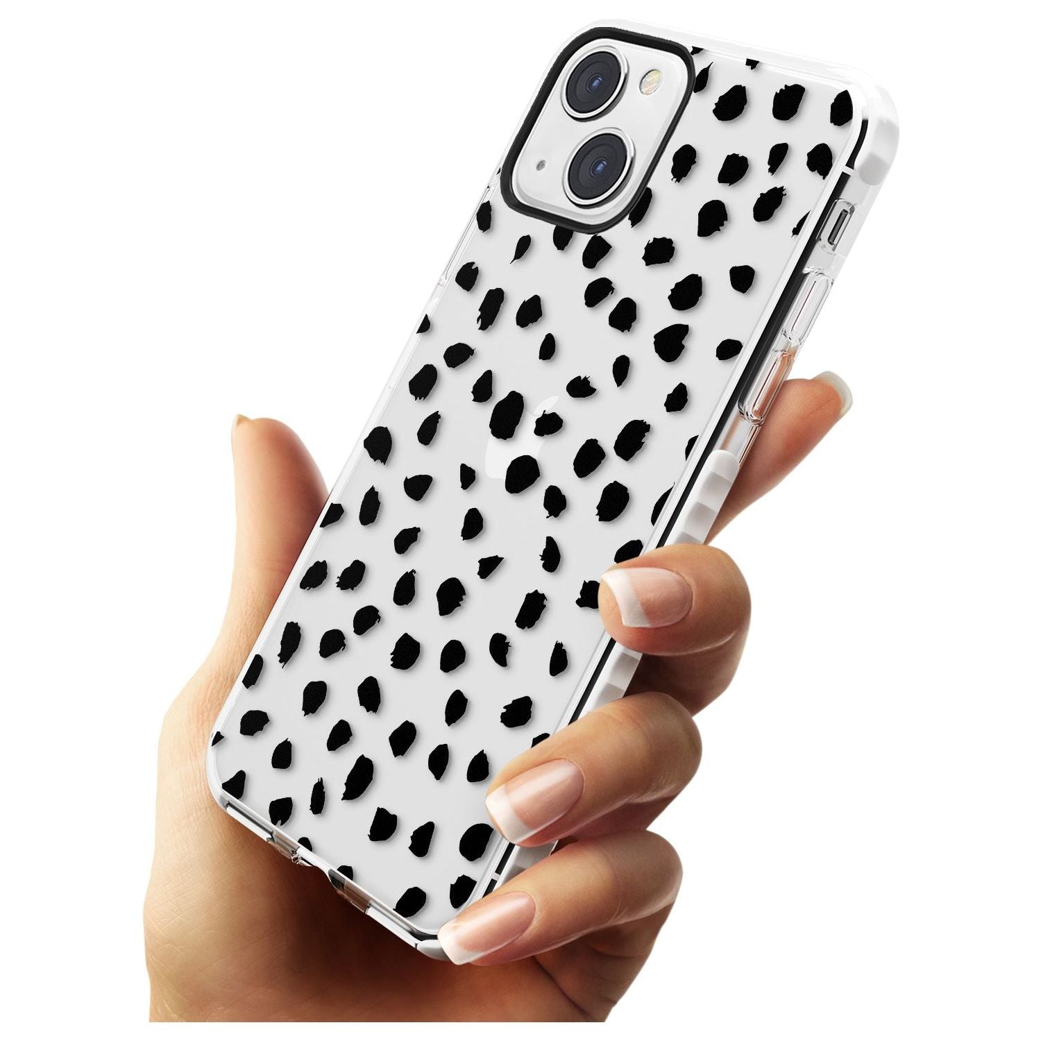 Black on Transparent Dalmatian Polka Dot Spots Phone Case iPhone 15 Pro Max / Black Impact Case,iPhone 15 Plus / Black Impact Case,iPhone 15 Pro / Black Impact Case,iPhone 15 / Black Impact Case,iPhone 15 Pro Max / Impact Case,iPhone 15 Plus / Impact Case,iPhone 15 Pro / Impact Case,iPhone 15 / Impact Case,iPhone 15 Pro Max / Magsafe Black Impact Case,iPhone 15 Plus / Magsafe Black Impact Case,iPhone 15 Pro / Magsafe Black Impact Case,iPhone 15 / Magsafe Black Impact Case,iPhone 14 Pro Max / Black Impact Ca