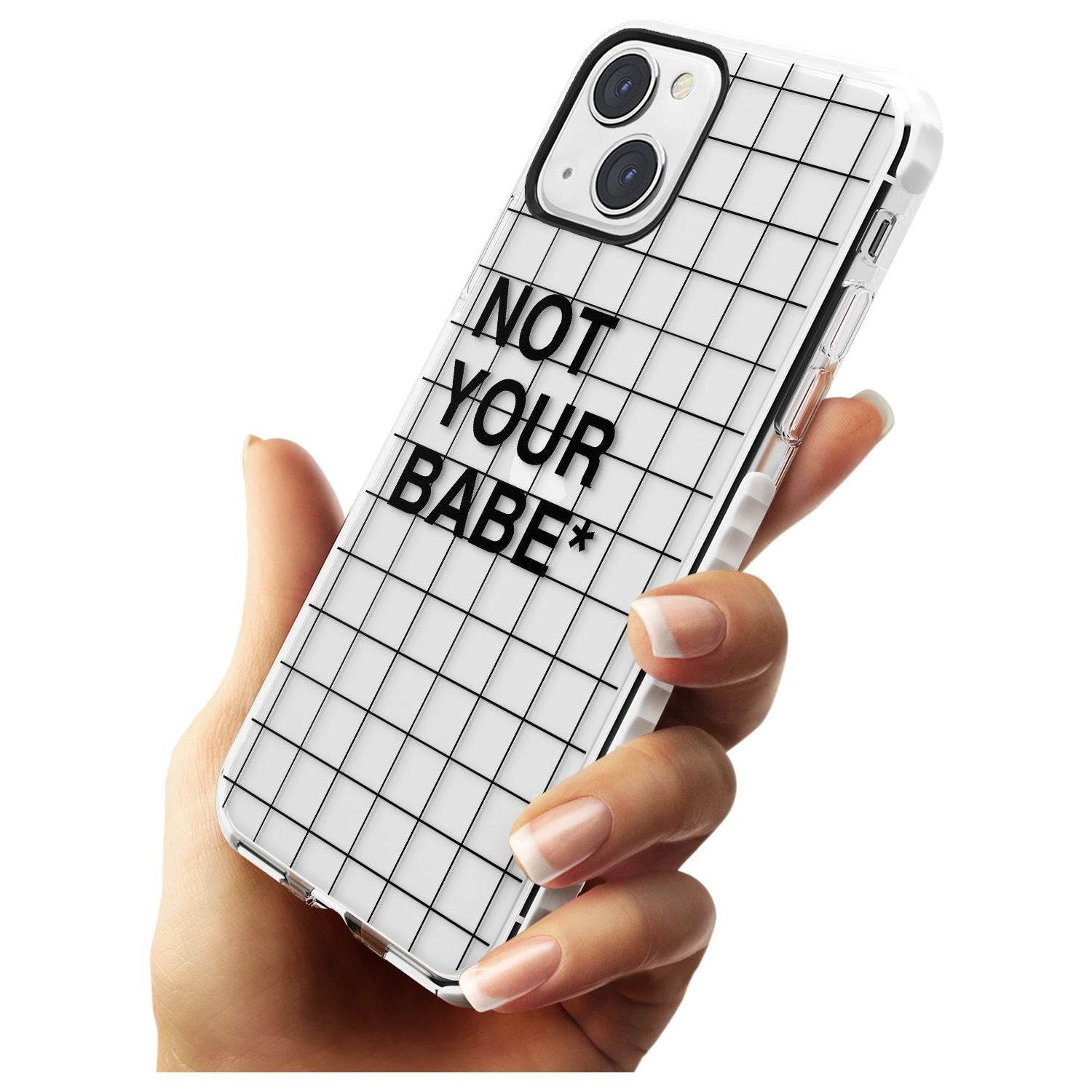 Grid Pattern Not Your Babe Phone Case iPhone 15 Pro Max / Black Impact Case,iPhone 15 Plus / Black Impact Case,iPhone 15 Pro / Black Impact Case,iPhone 15 / Black Impact Case,iPhone 15 Pro Max / Impact Case,iPhone 15 Plus / Impact Case,iPhone 15 Pro / Impact Case,iPhone 15 / Impact Case,iPhone 15 Pro Max / Magsafe Black Impact Case,iPhone 15 Plus / Magsafe Black Impact Case,iPhone 15 Pro / Magsafe Black Impact Case,iPhone 15 / Magsafe Black Impact Case,iPhone 14 Pro Max / Black Impact Case,iPhone 14 Plus /