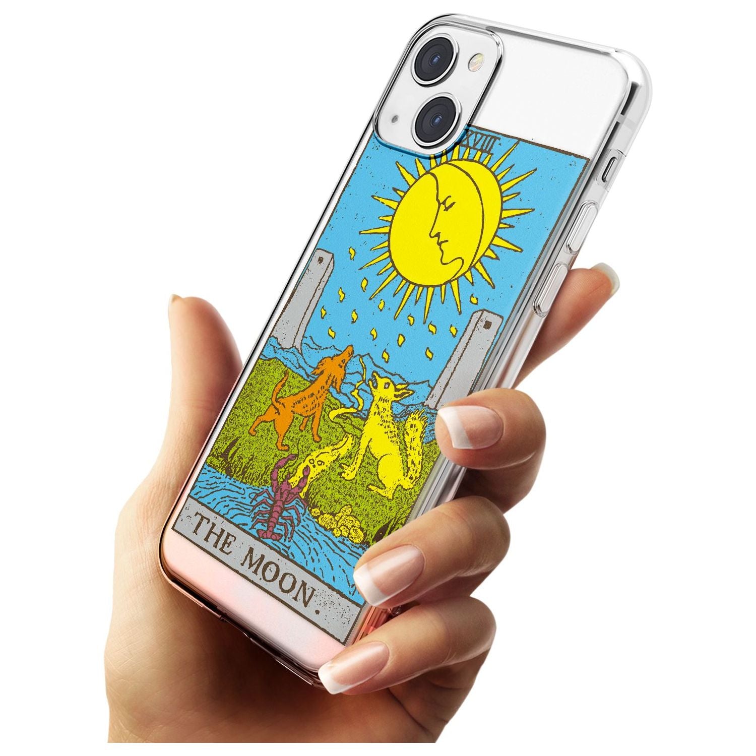 Personalised The Moon Tarot Card - Colour Custom Phone Case iPhone 15 Pro Max / Black Impact Case,iPhone 15 Plus / Black Impact Case,iPhone 15 Pro / Black Impact Case,iPhone 15 / Black Impact Case,iPhone 15 Pro Max / Impact Case,iPhone 15 Plus / Impact Case,iPhone 15 Pro / Impact Case,iPhone 15 / Impact Case,iPhone 15 Pro Max / Magsafe Black Impact Case,iPhone 15 Plus / Magsafe Black Impact Case,iPhone 15 Pro / Magsafe Black Impact Case,iPhone 15 / Magsafe Black Impact Case,iPhone 14 Pro Max / Black Impact