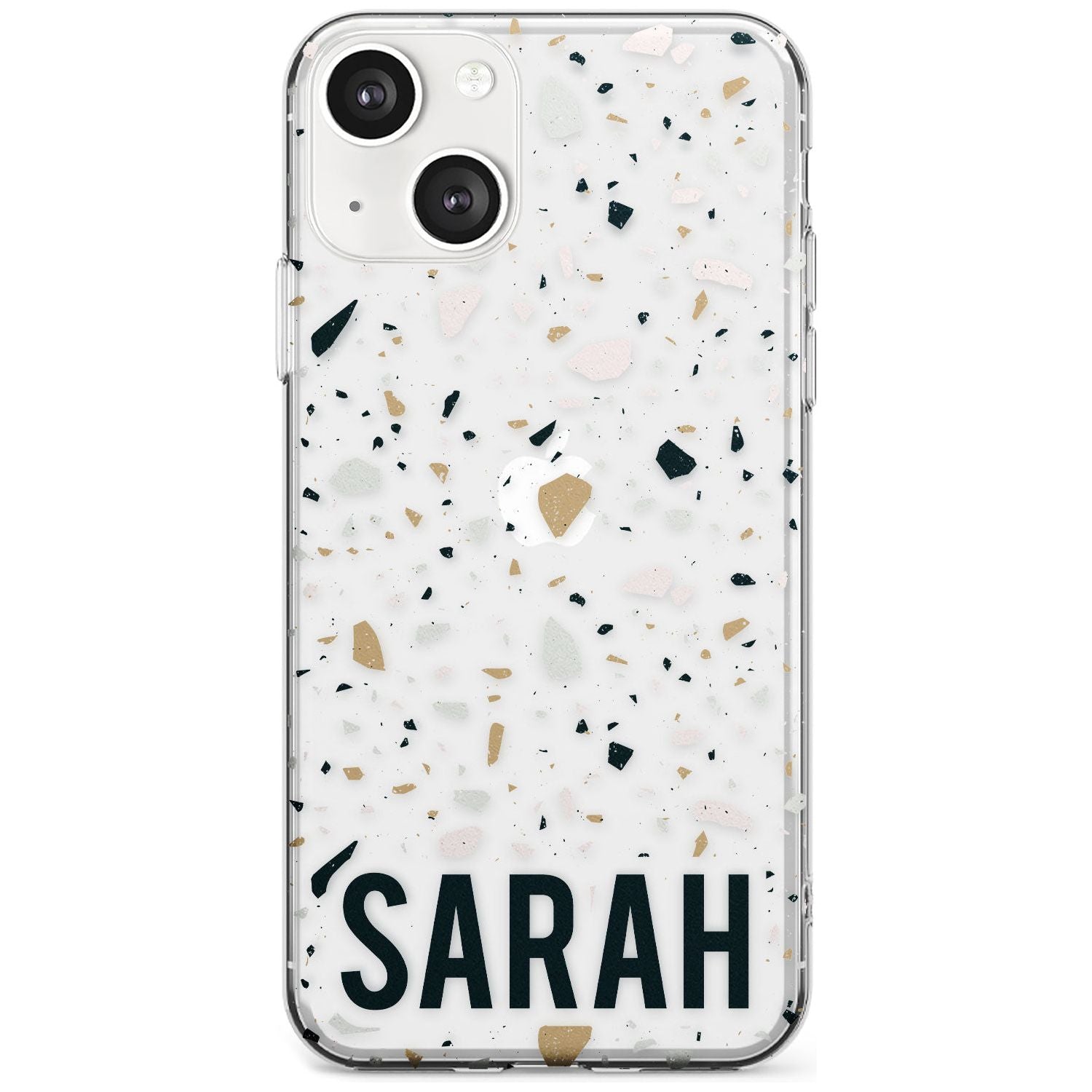 Personalised Terrazzo - Blue, Pink, Brown Custom Phone Case iPhone 13 / Clear Case,iPhone 13 Mini / Clear Case,iPhone 14 / Clear Case,iPhone 14 Plus / Clear Case Blanc Space