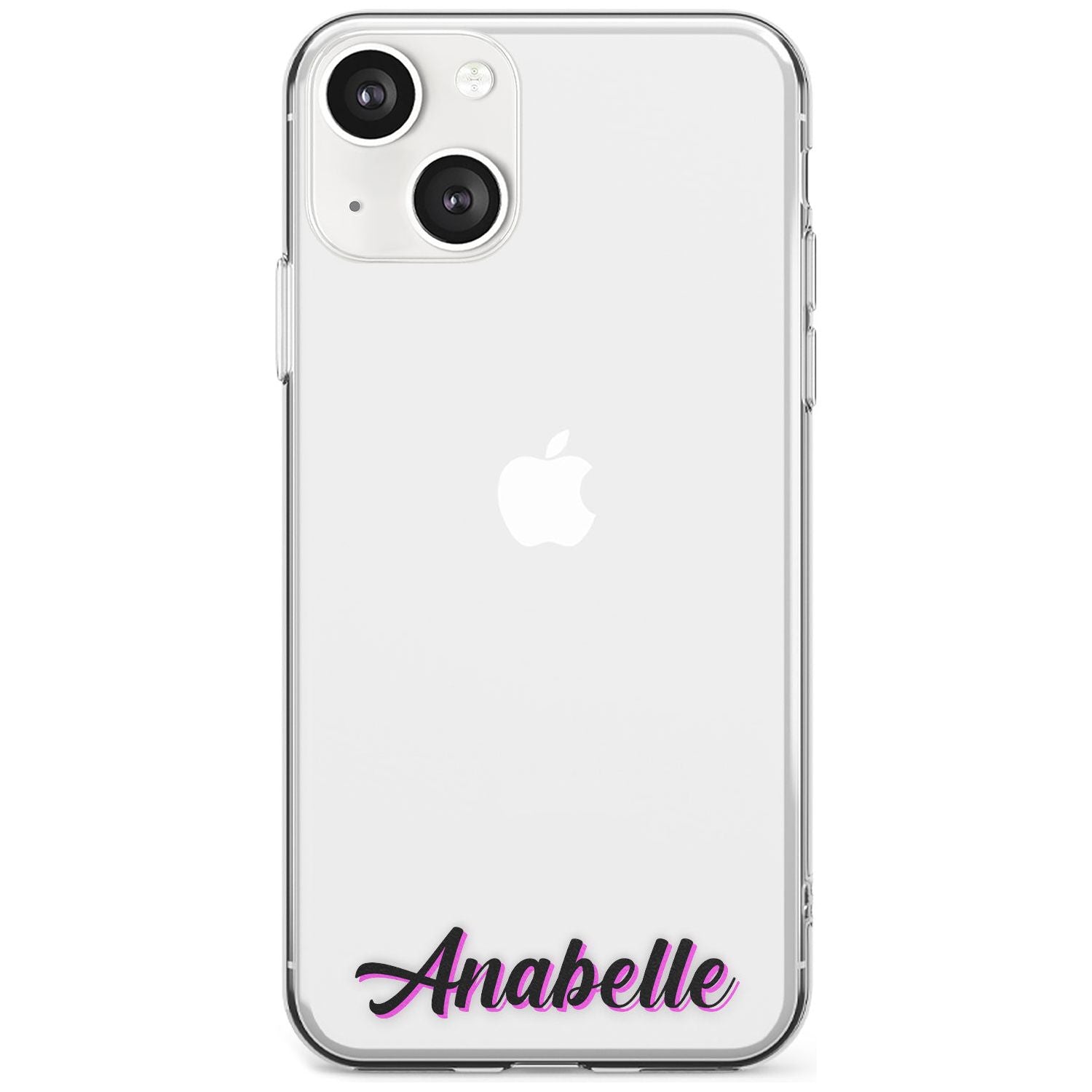 Personalised Clear Text 2B Custom Phone Case iPhone 13 / Clear Case,iPhone 13 Mini / Clear Case,iPhone 14 / Clear Case,iPhone 14 Plus / Clear Case Blanc Space