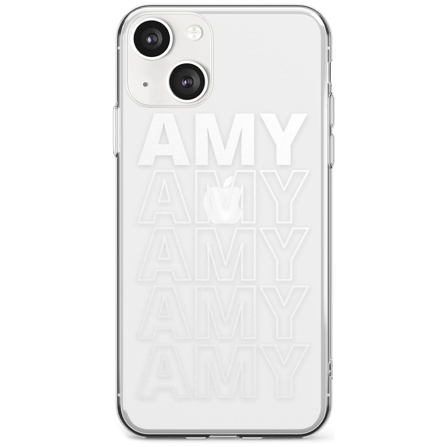 Personalised Clear Text 5C Custom Phone Case iPhone 13 / Clear Case,iPhone 13 Mini / Clear Case,iPhone 14 / Clear Case,iPhone 14 Plus / Clear Case Blanc Space