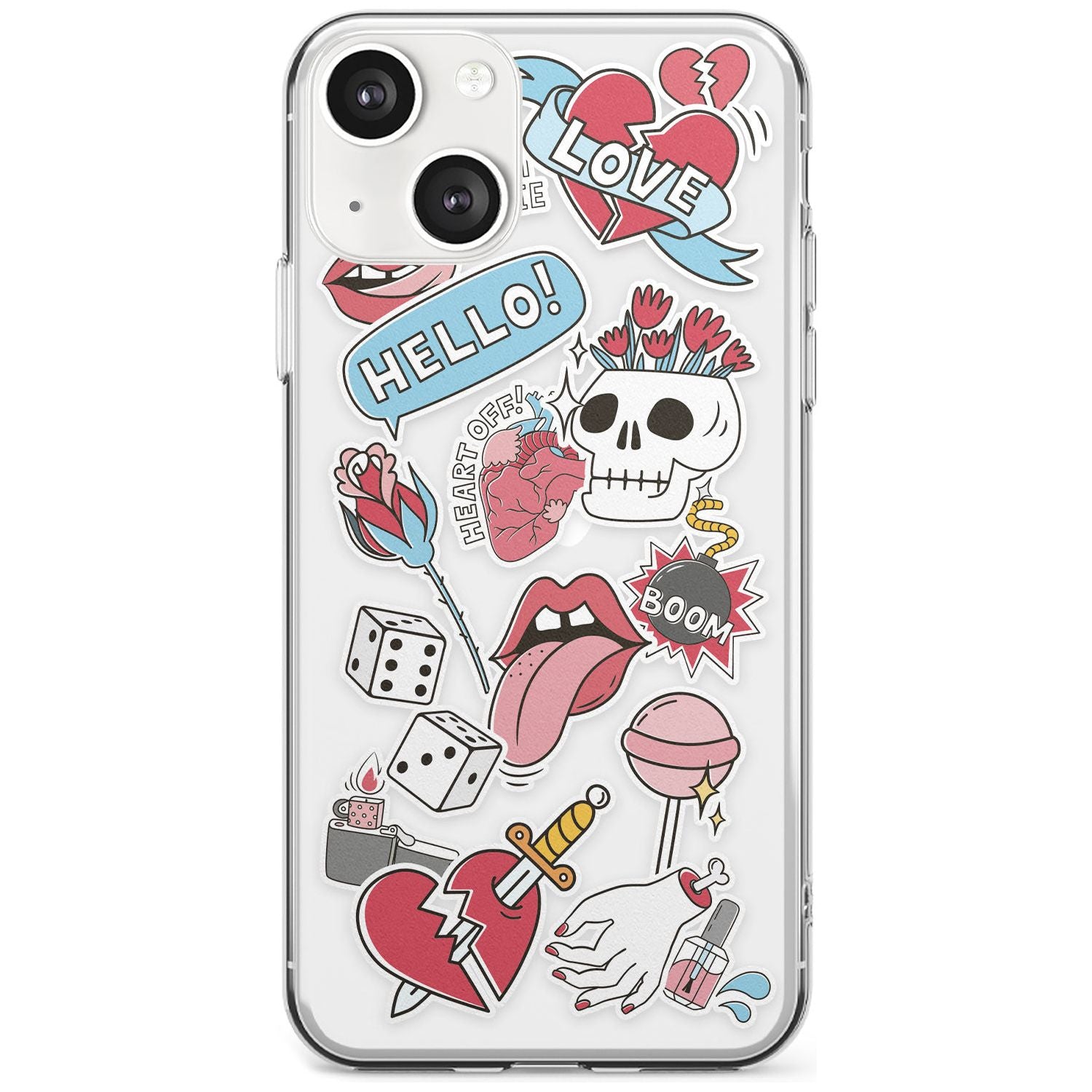 Skull & Flowers Stickers