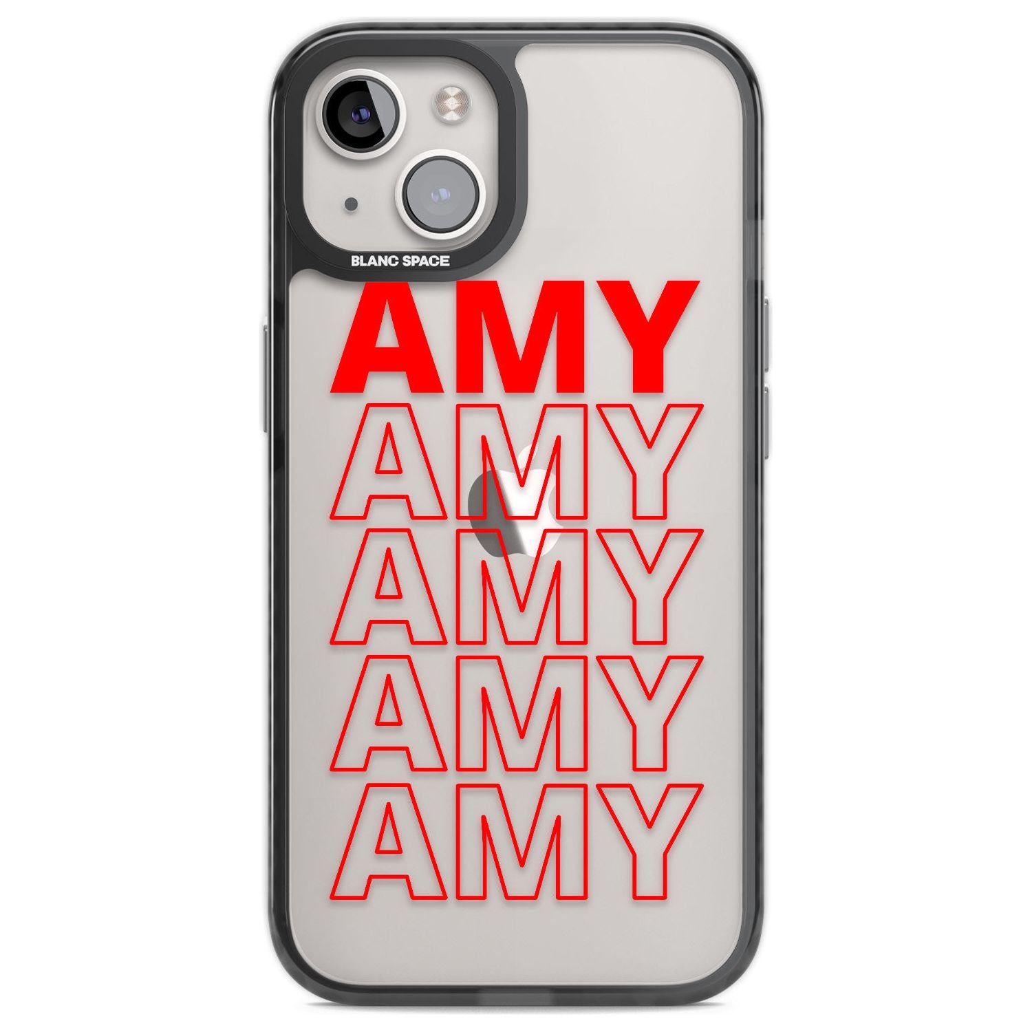 Personalised Clear Text 5B Custom Phone Case iPhone 12 / Black Impact Case,iPhone 13 / Black Impact Case,iPhone 12 Pro / Black Impact Case,iPhone 14 / Black Impact Case,iPhone 15 Plus / Black Impact Case,iPhone 15 / Black Impact Case Blanc Space