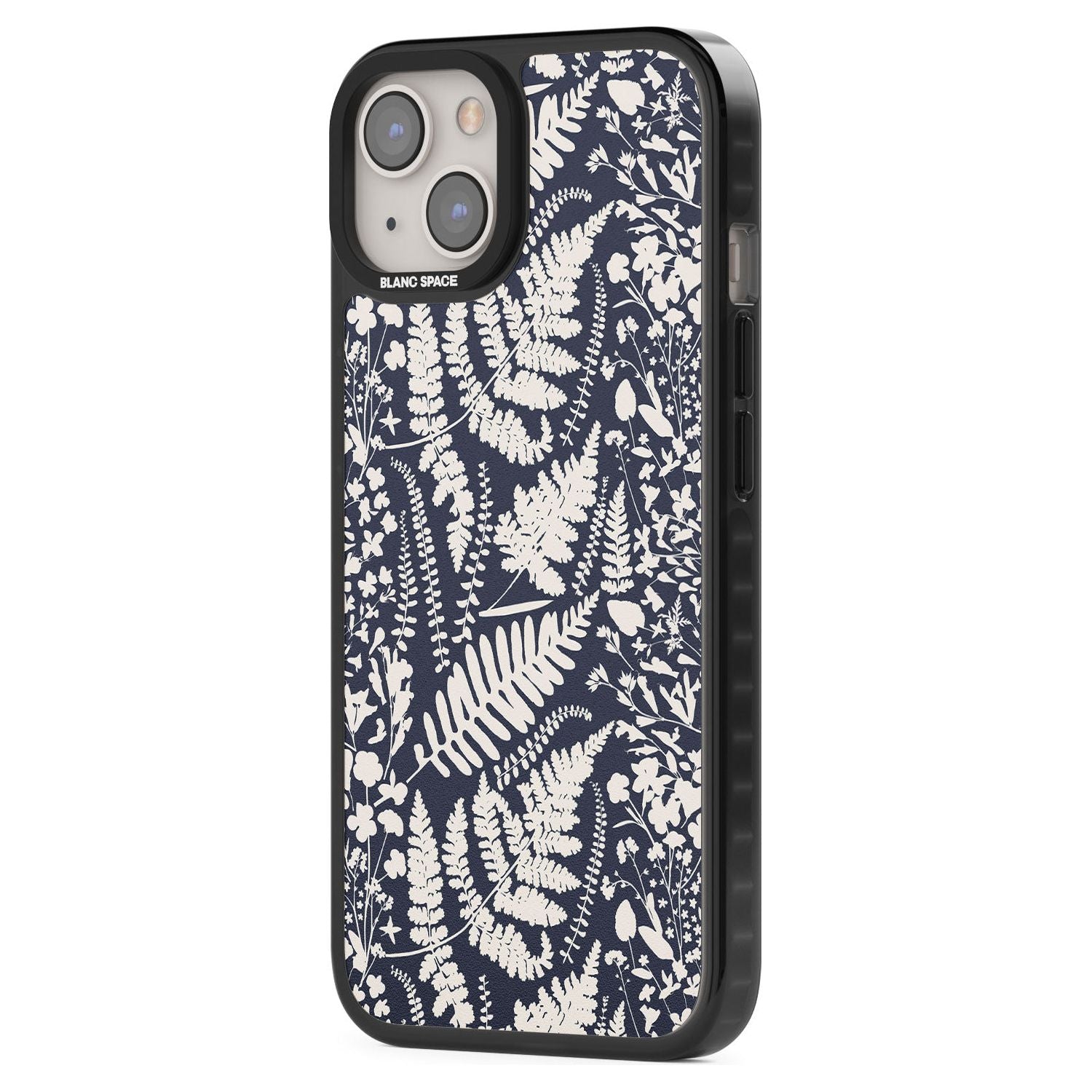 Wildflowers & Ferns On Navy