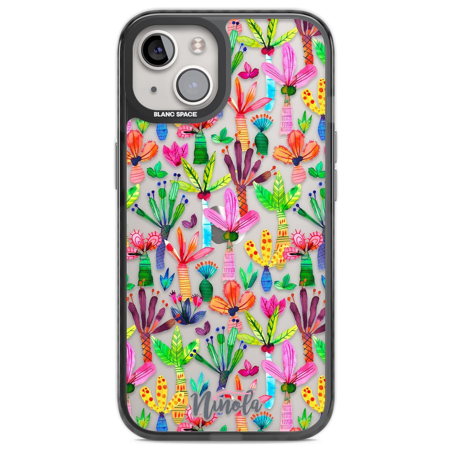 Palms Garden Phone Case iPhone 12 / Black Impact Case,iPhone 13 / Black Impact Case,iPhone 12 Pro / Black Impact Case,iPhone 14 / Black Impact Case,iPhone 15 Plus / Black Impact Case,iPhone 15 / Black Impact Case Blanc Space