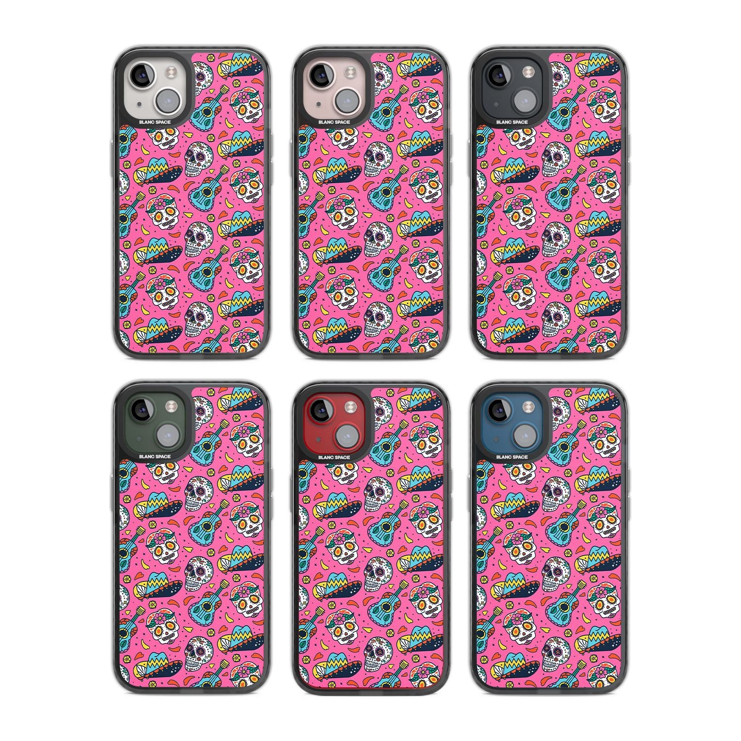 Pink Day Of The Dead Pattern