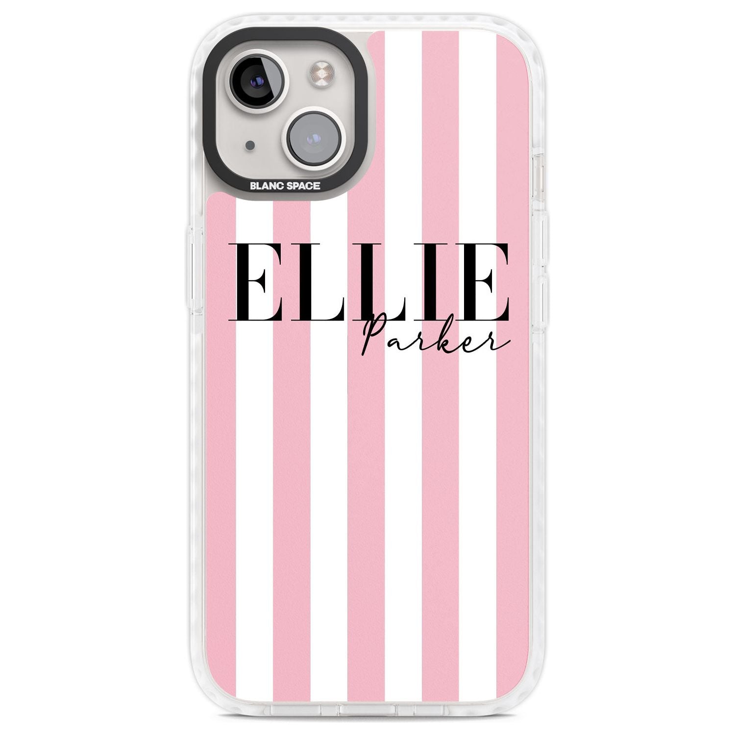 White Stars on Clear Phone Case for iPhone 14