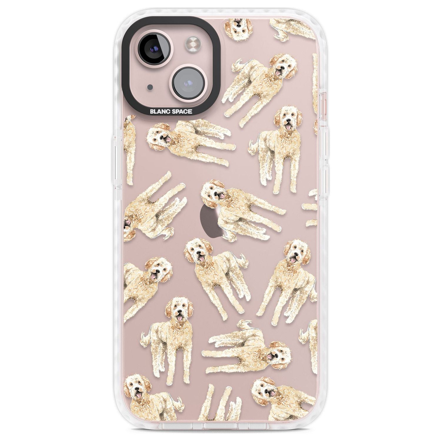 Goldendoodle Watercolour Dog Pattern Phone Case iPhone 13 / Impact Case,iPhone 14 / Impact Case,iPhone 15 Plus / Impact Case,iPhone 15 / Impact Case Blanc Space