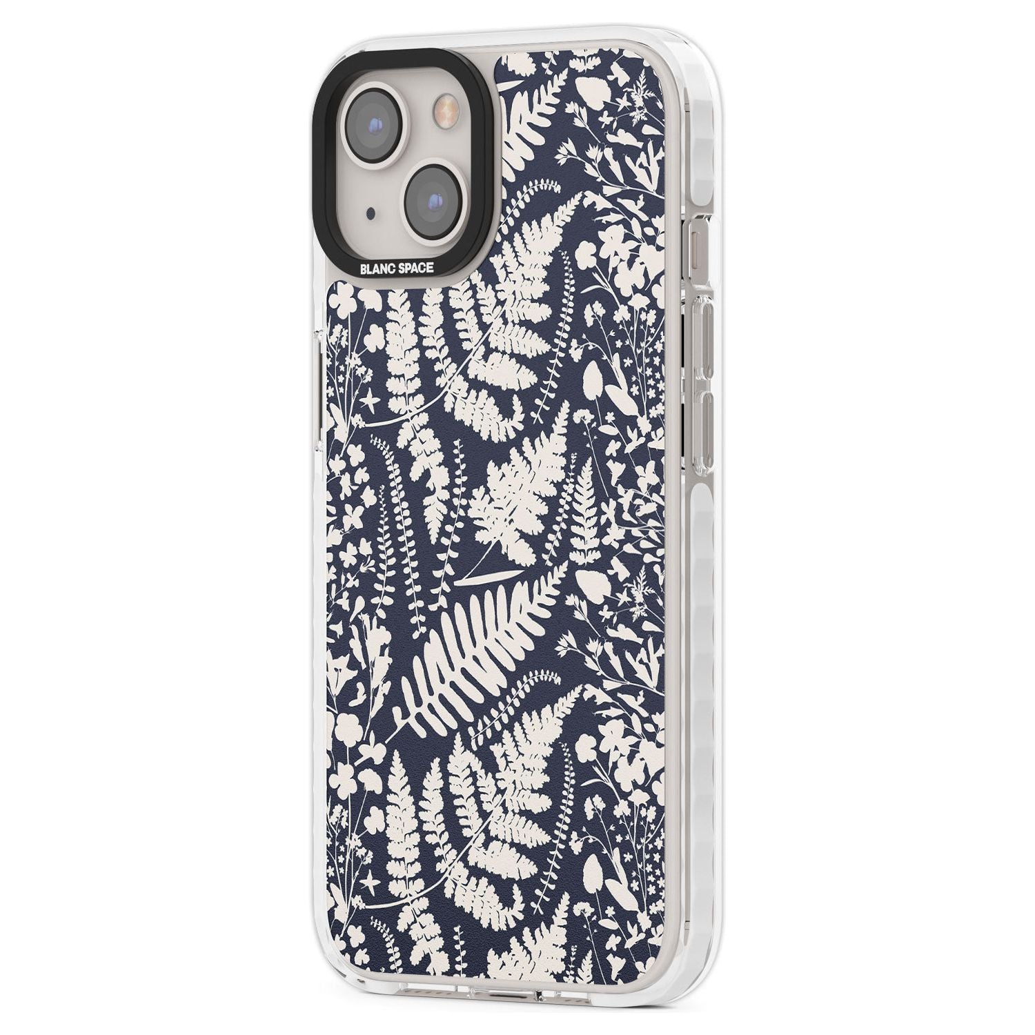 Wildflowers & Ferns On Navy