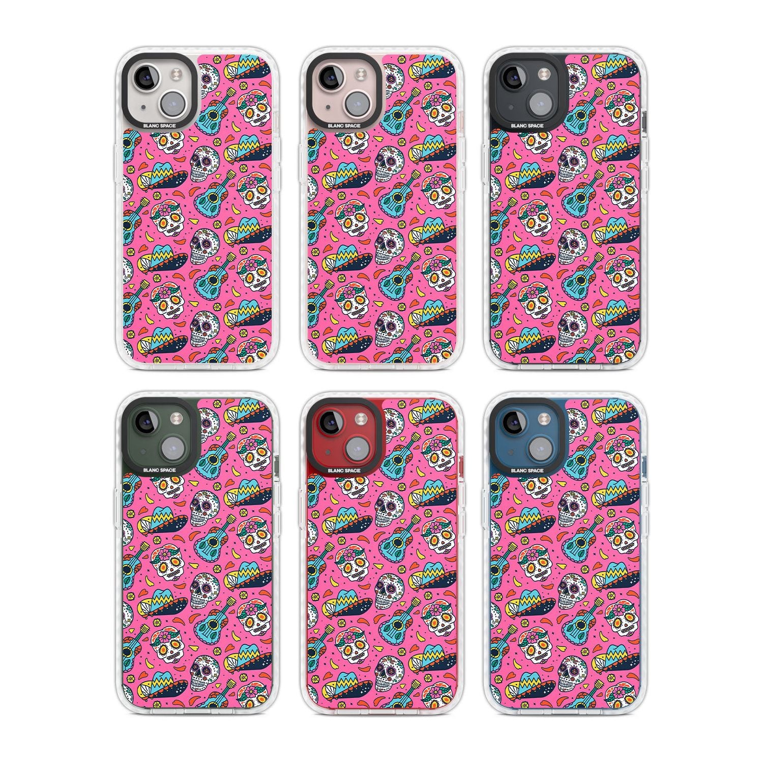 Pink Day Of The Dead Pattern