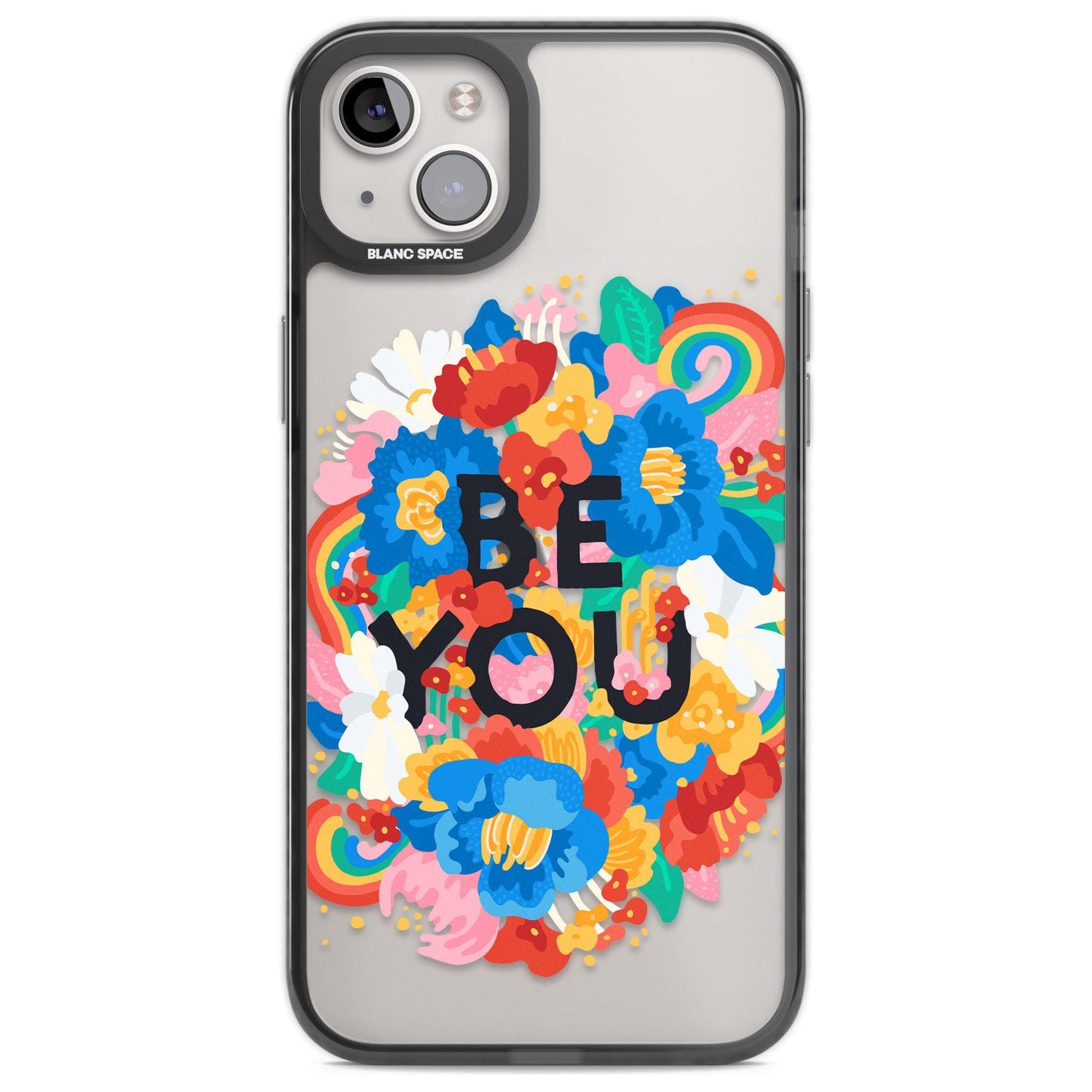Be You Phone Case iPhone 14 Plus / Black Impact Case Blanc Space